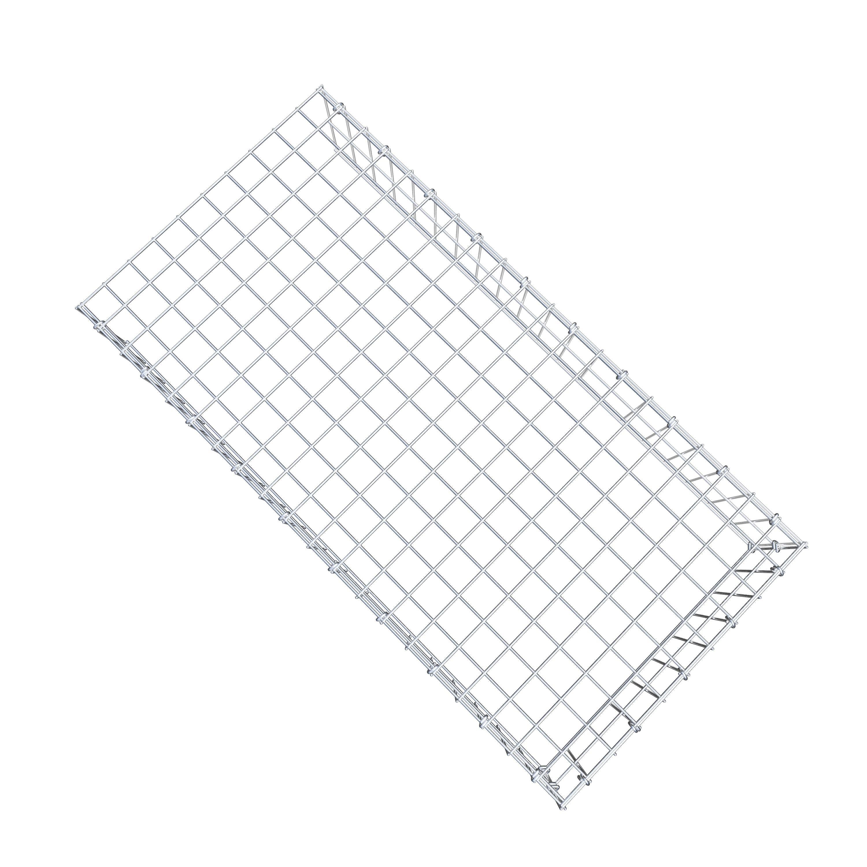 Mounted gabion type 4 100 cm x 20 cm x 50 cm (L x H x D), mesh size 5 cm x 10 cm, C-ring