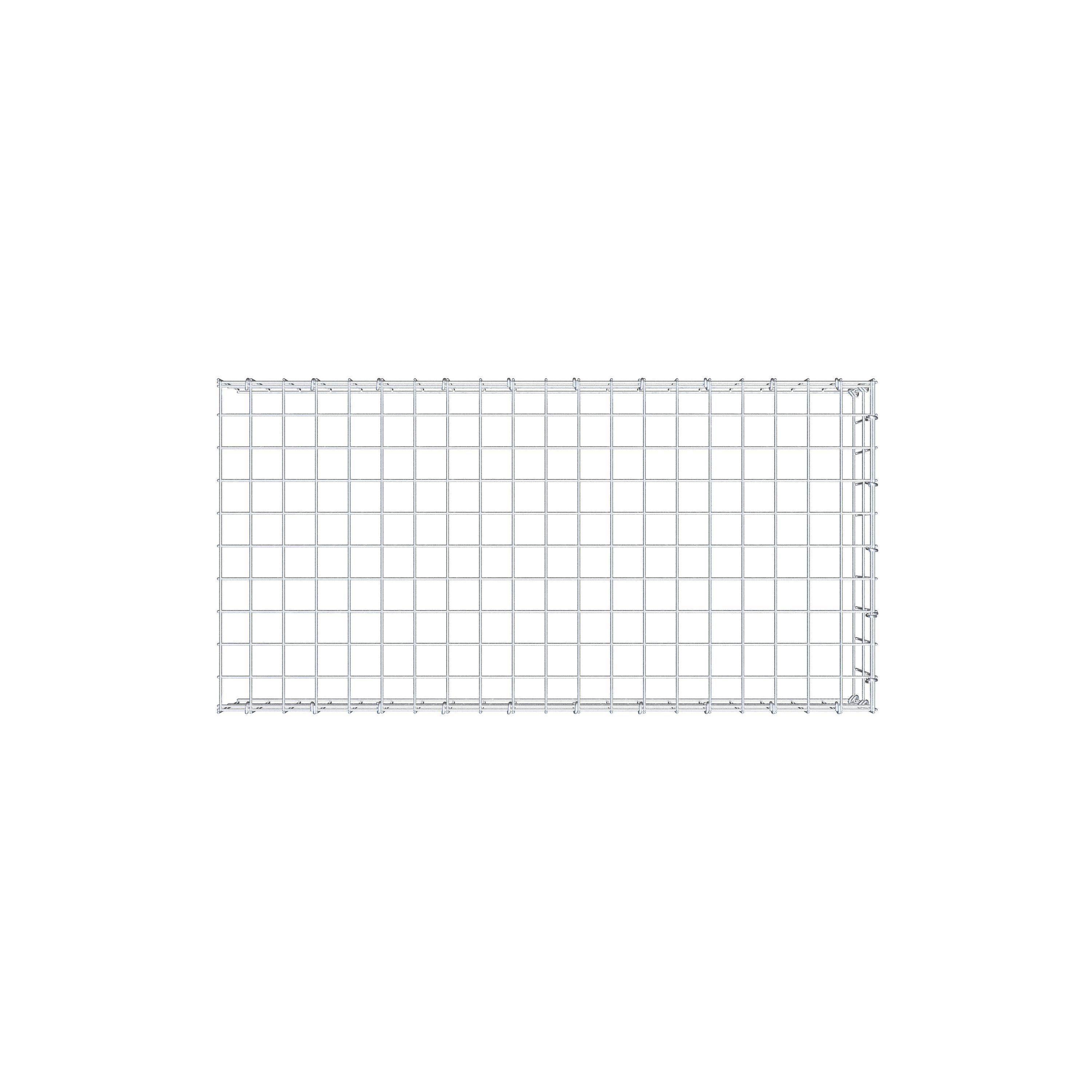 Mounted gabion type 4 100 cm x 20 cm x 50 cm (L x H x D), mesh size 5 cm x 10 cm, C-ring