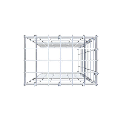 Gabbione aggiuntivo tipo 4 100 cm x 30 cm x 20 cm (L x H x P), maglia 5 cm x 10 cm, anello a C
