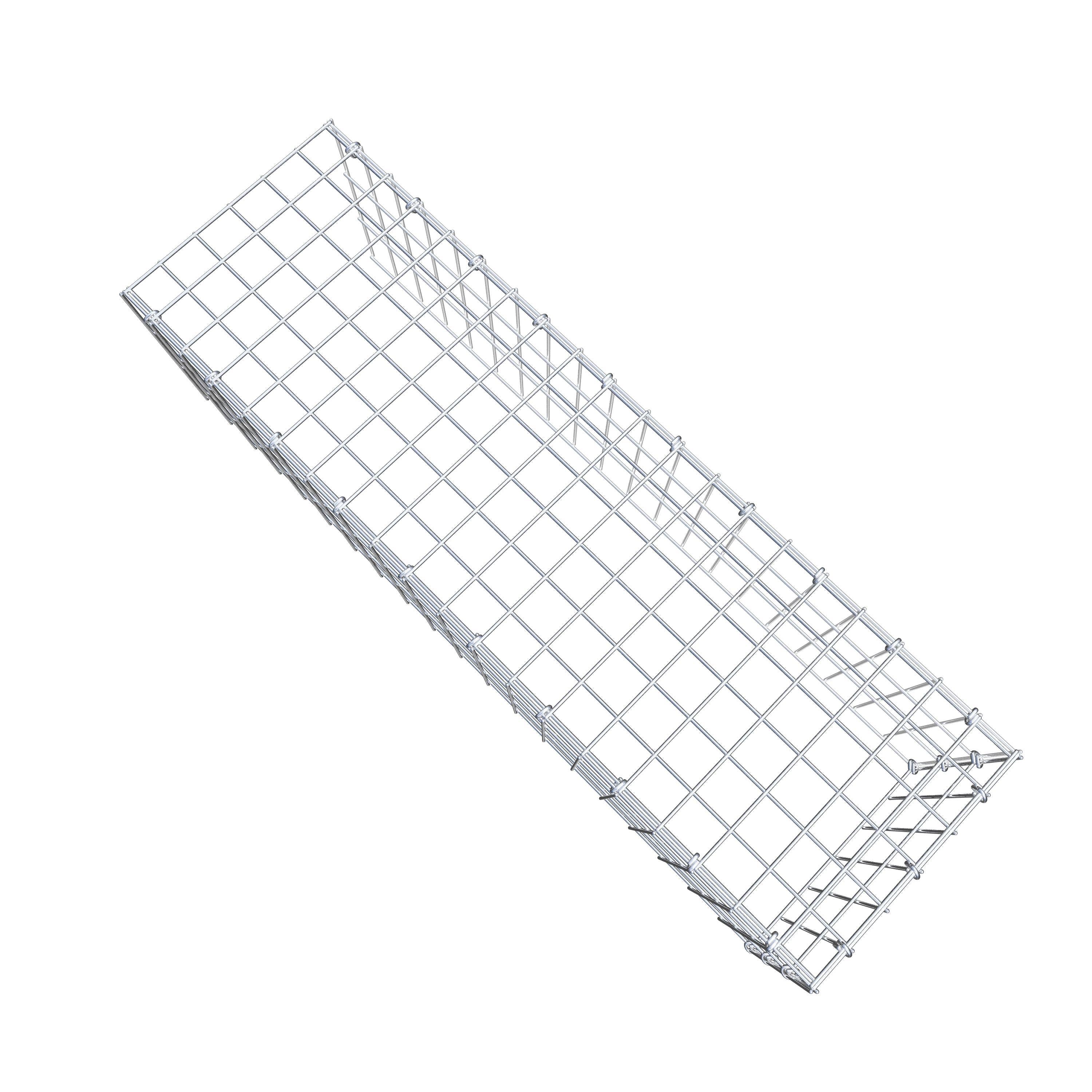 Monteret gabion type 4 100 cm x 30 cm x 30 cm (L x H x D), maskestørrelse 5 cm x 10 cm, C-ring