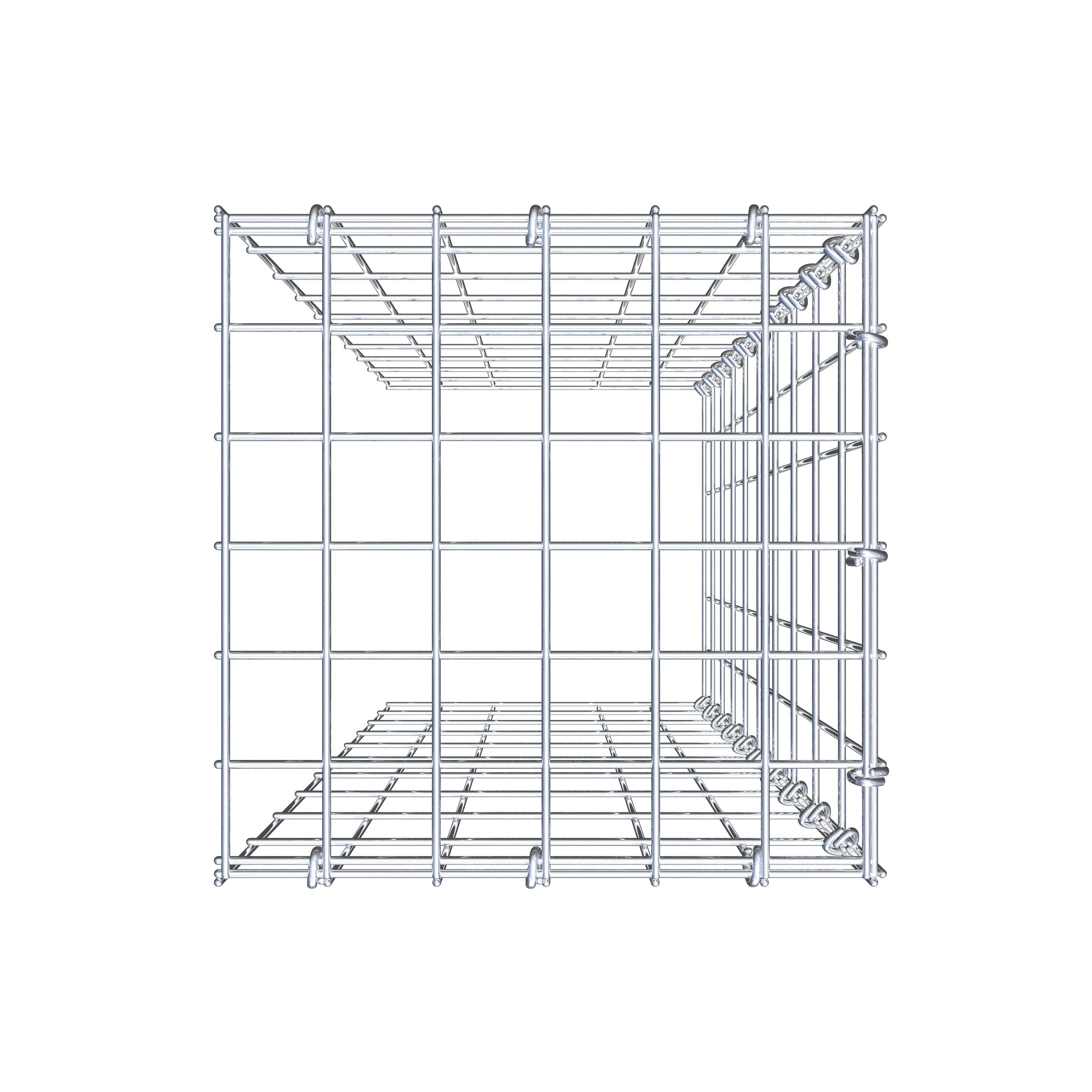 Gabbione aggiuntivo tipo 4 100 cm x 30 cm x 30 cm (L x H x P), maglia 5 cm x 10 cm, anello a C