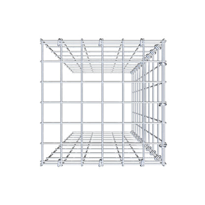 Mounted gabion type 4 100 cm x 30 cm x 30 cm (L x H x D), mesh size 5 cm x 10 cm, C-ring