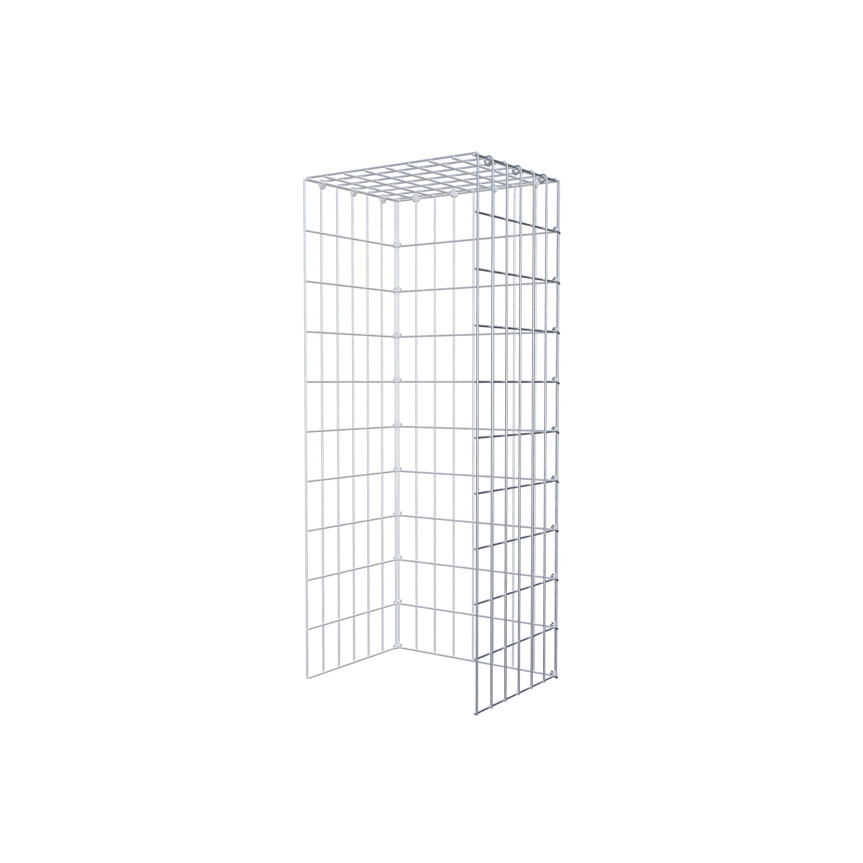 Monteret gabion type 4 100 cm x 30 cm x 40 cm (L x H x D), maskestørrelse 5 cm x 10 cm, C-ring