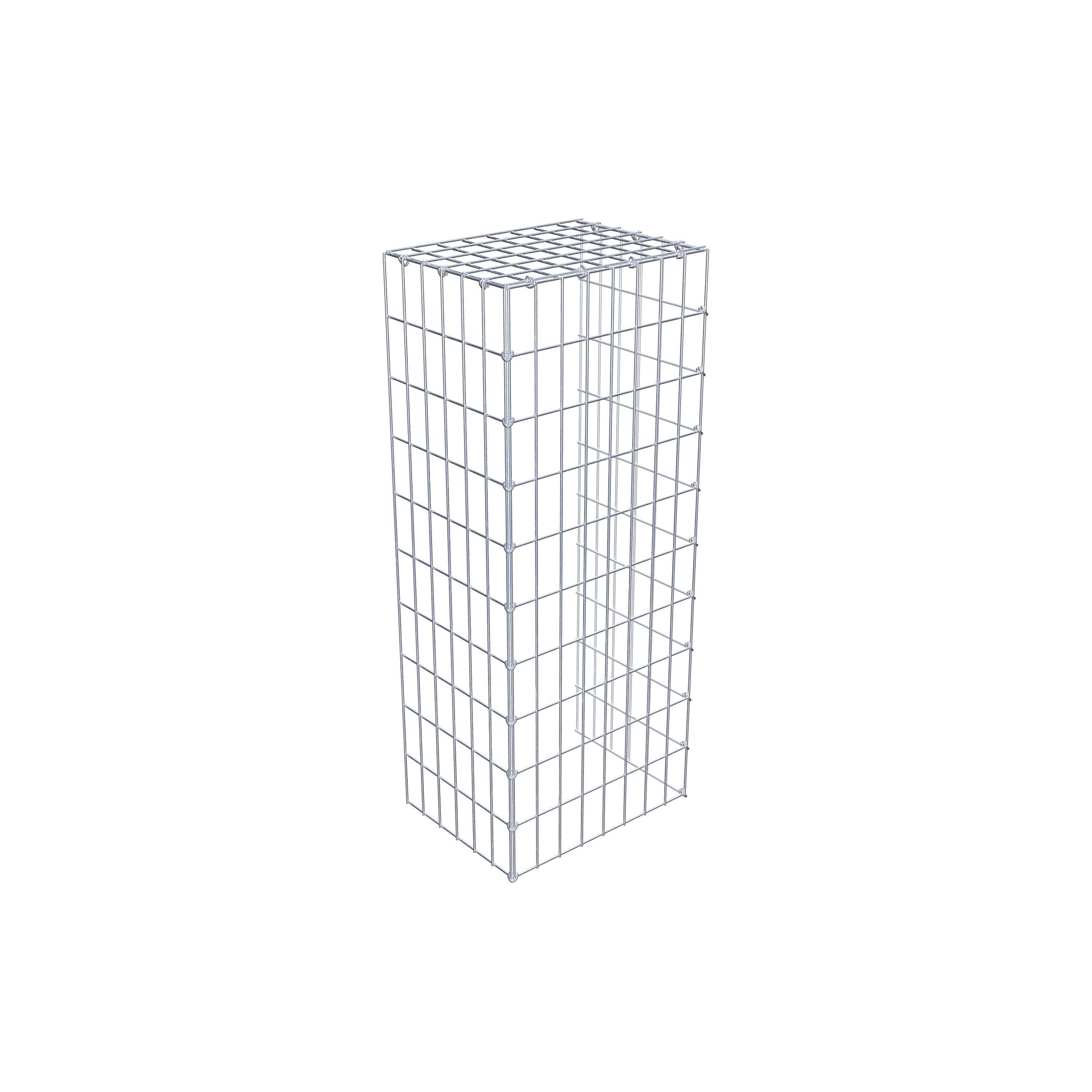 Mounted gabion type 4 100 cm x 30 cm x 40 cm (L x H x D), mesh size 5 cm x 10 cm, C-ring