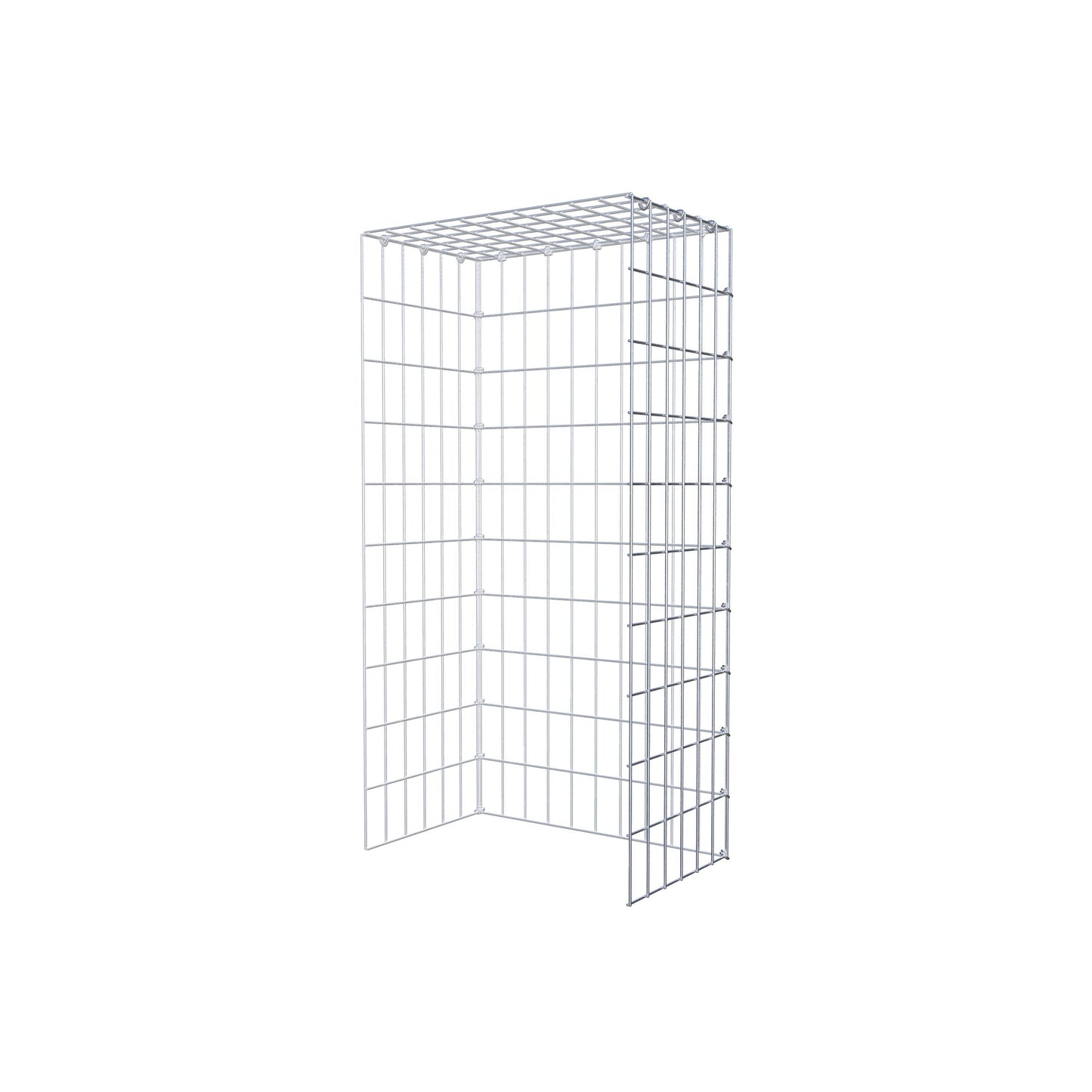 Mounted gabion type 4 100 cm x 30 cm x 50 cm (L x H x D), mesh size 5 cm x 10 cm, C-ring