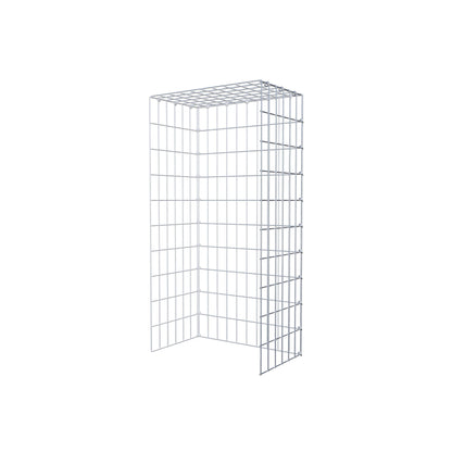 Mounted gabion type 4 100 cm x 30 cm x 50 cm (L x H x D), mesh size 5 cm x 10 cm, C-ring