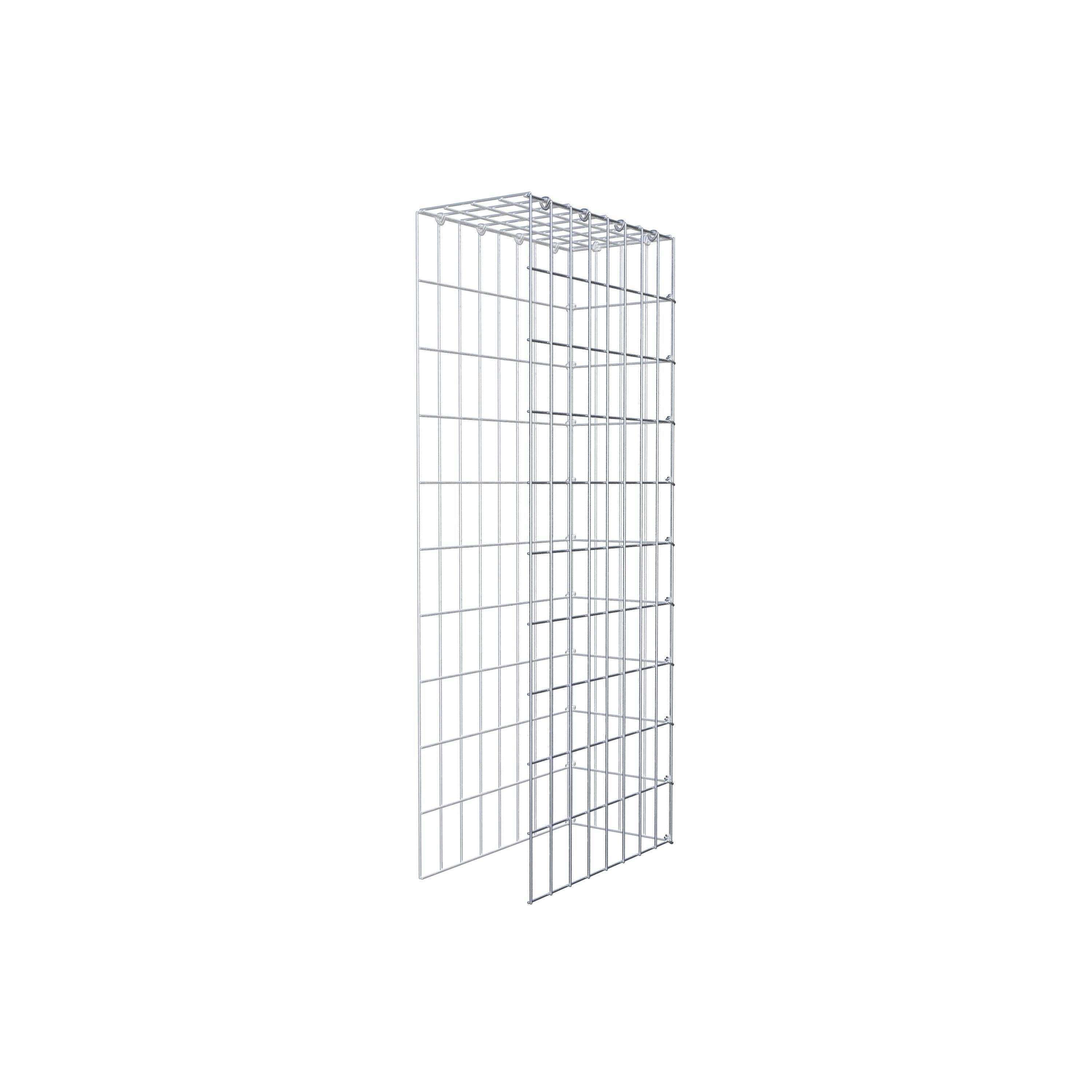 Monteret gabion type 4 100 cm x 40 cm x 20 cm (L x H x D), maskestørrelse 5 cm x 10 cm, C-ring