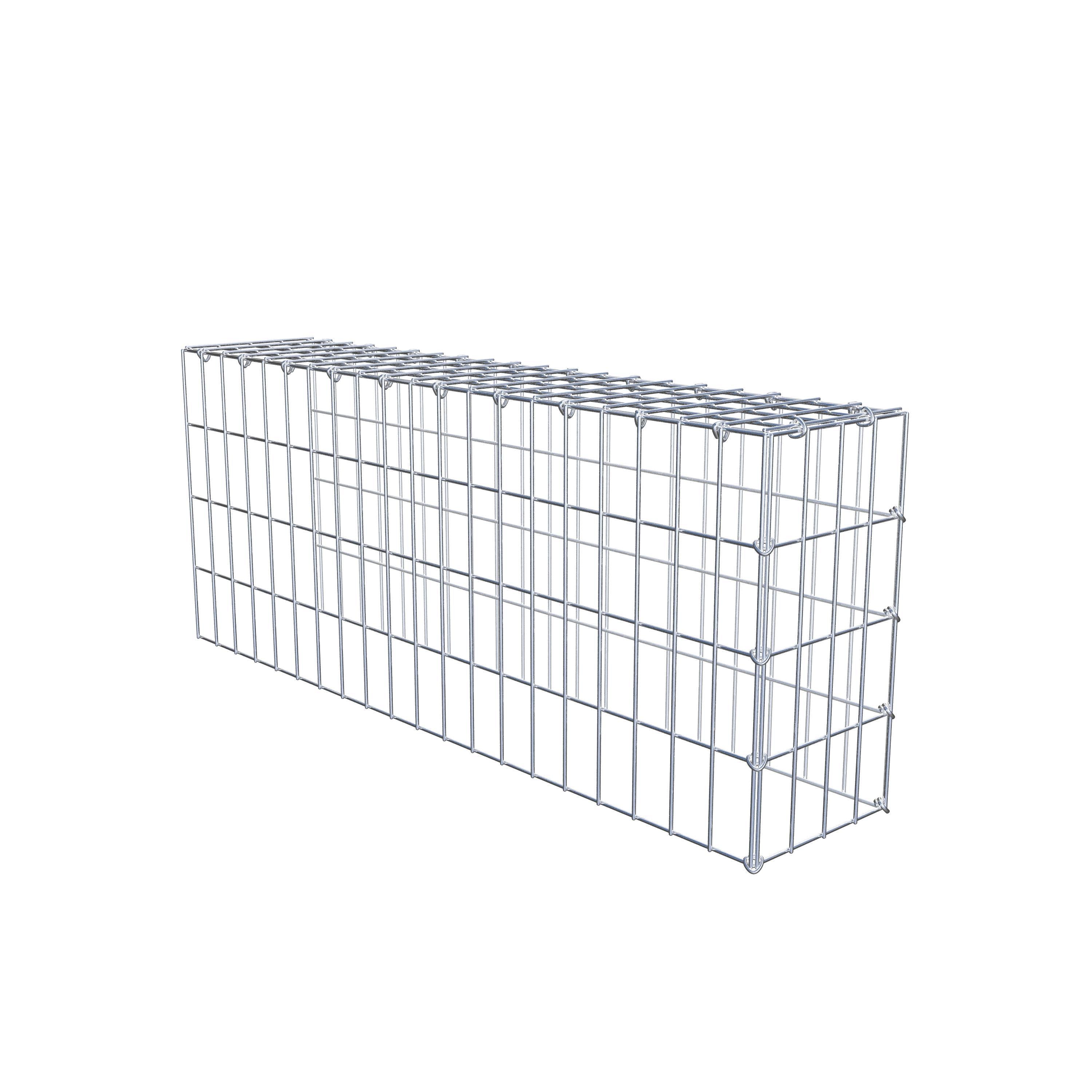 Mounted gabion type 4 100 cm x 40 cm x 20 cm (L x H x D), mesh size 5 cm x 10 cm, C-ring