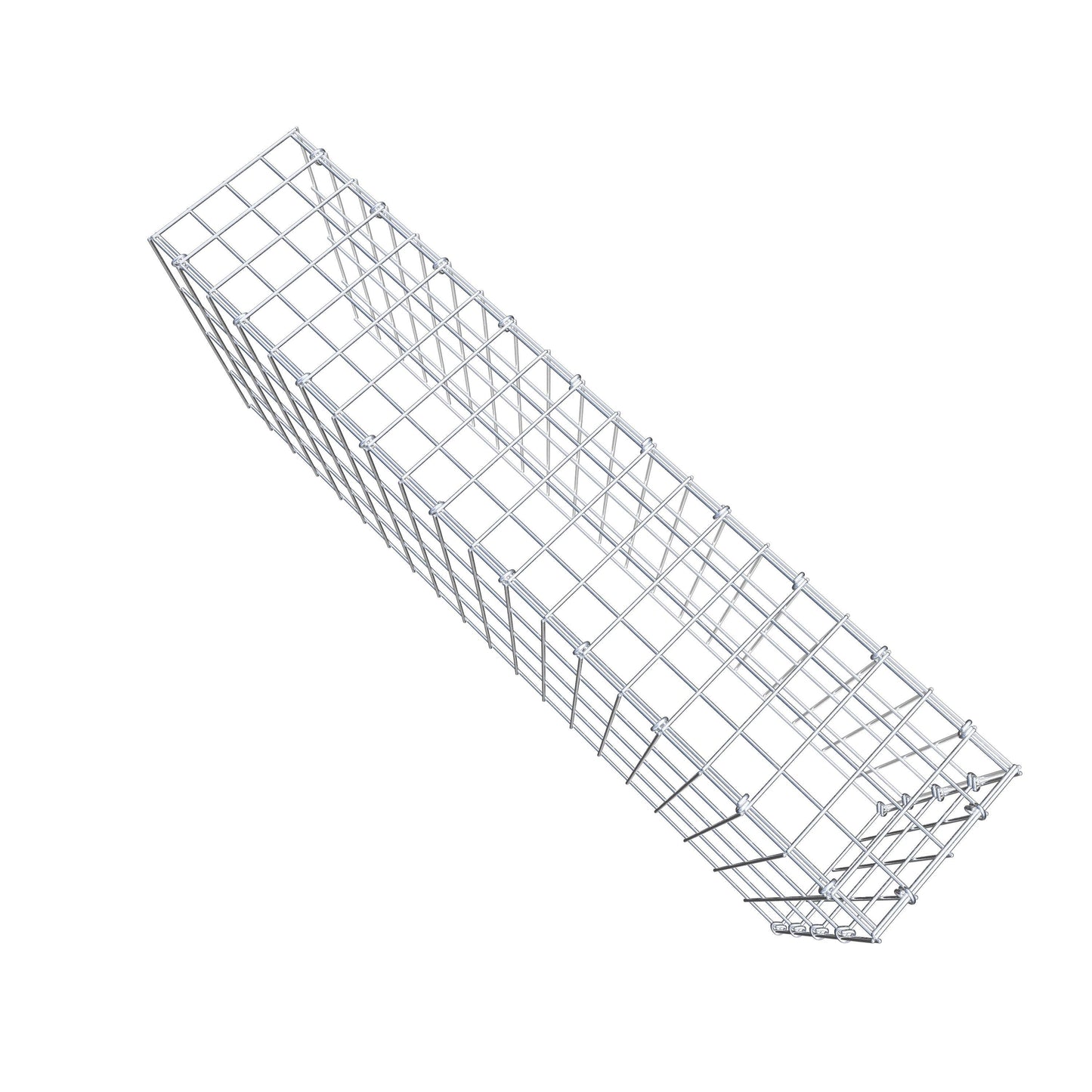 Mounted gabion type 4 100 cm x 40 cm x 20 cm (L x H x D), mesh size 5 cm x 10 cm, C-ring