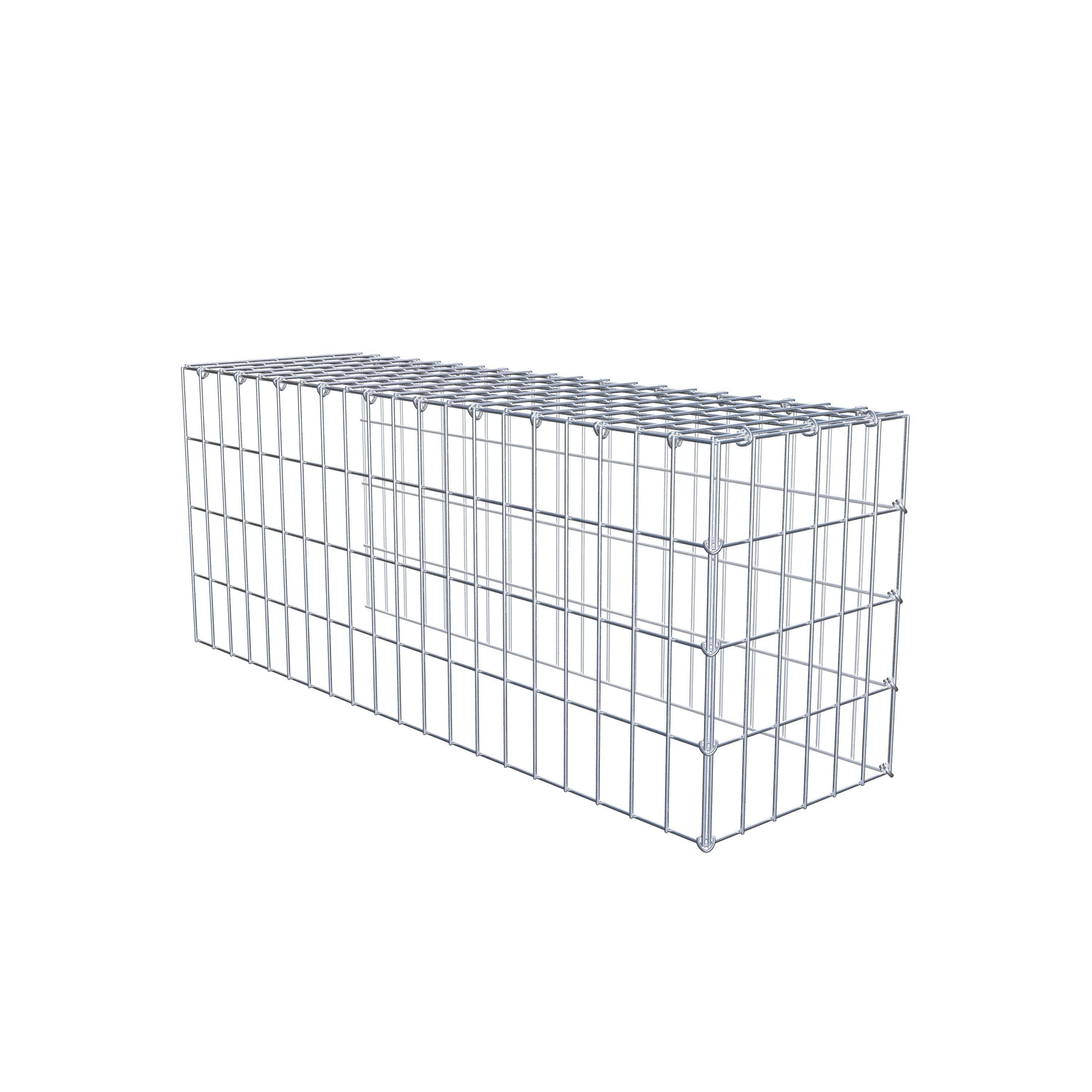 Mounted gabion type 4 100 cm x 40 cm x 30 cm (L x H x D), mesh size 5 cm x 10 cm, C-ring