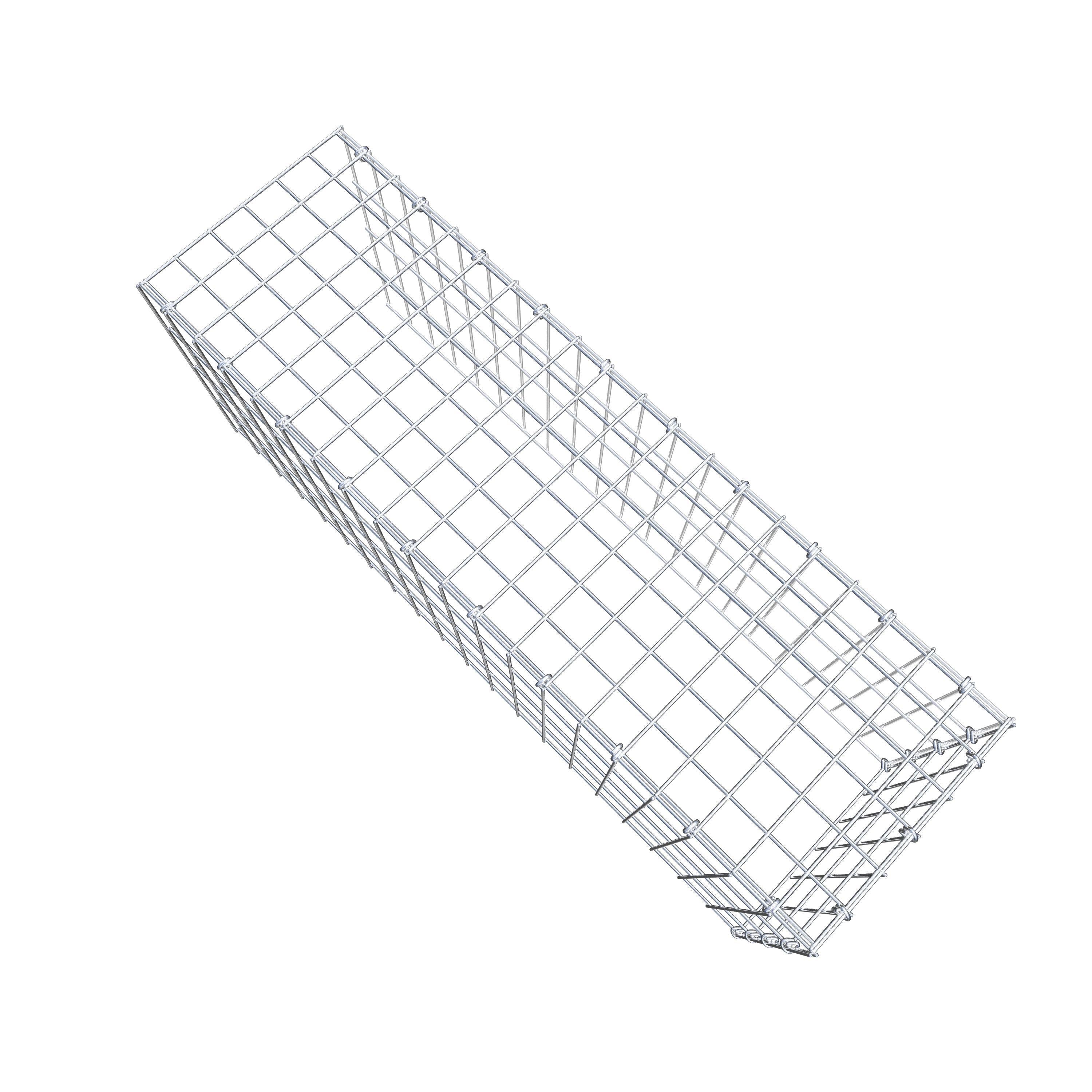 Mounted gabion type 4 100 cm x 40 cm x 30 cm (L x H x D), mesh size 5 cm x 10 cm, C-ring