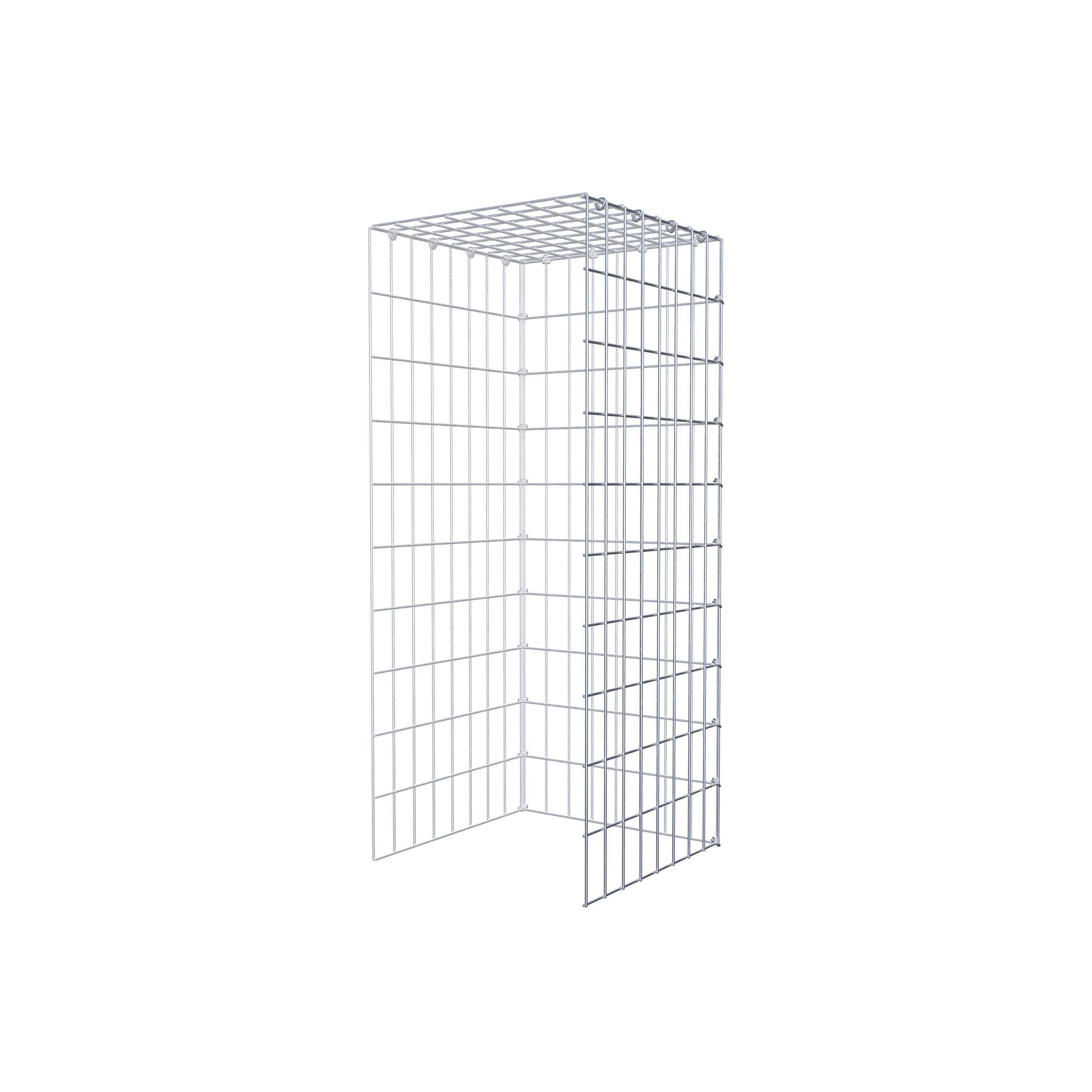 Mounted gabion type 4 100 cm x 40 cm x 40 cm (L x H x D), mesh size 5 cm x 10 cm, C-ring