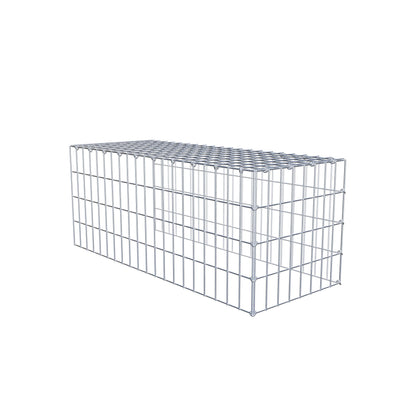 Mounted gabion type 4 100 cm x 40 cm x 40 cm (L x H x D), mesh size 5 cm x 10 cm, C-ring