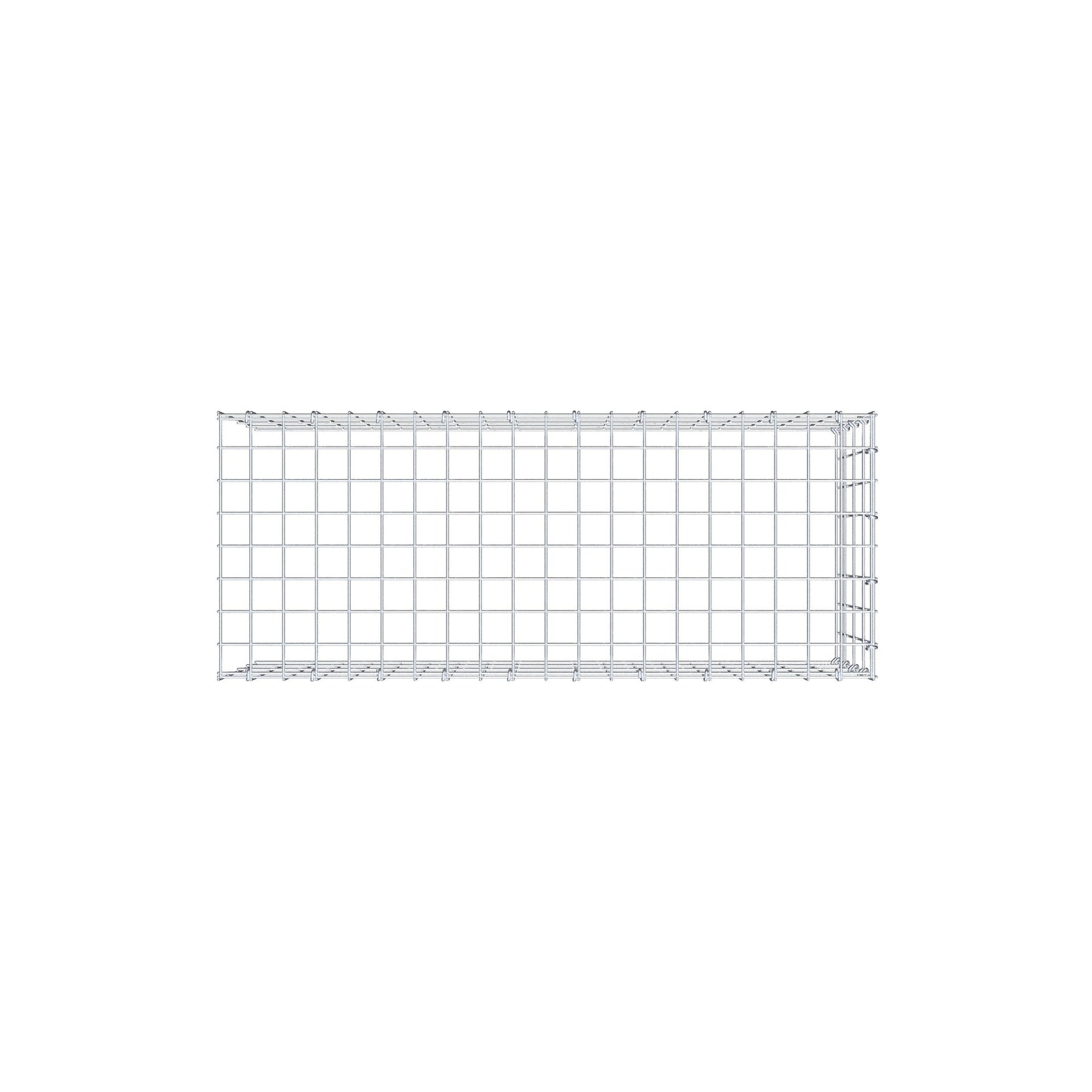 Mounted gabion type 4 100 cm x 40 cm x 40 cm (L x H x D), mesh size 5 cm x 10 cm, C-ring