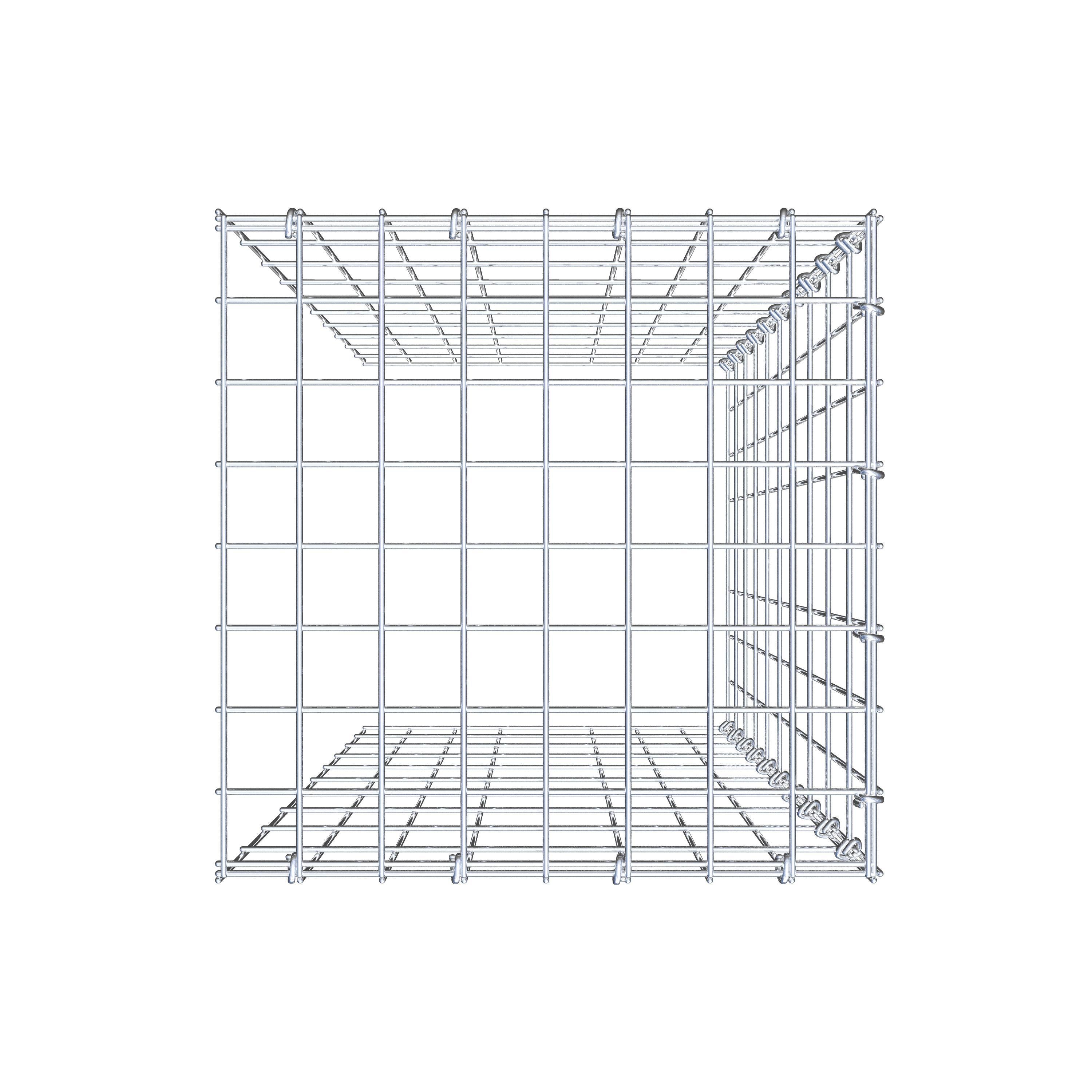 Mounted gabion type 4 100 cm x 40 cm x 40 cm (L x H x D), mesh size 5 cm x 10 cm, C-ring