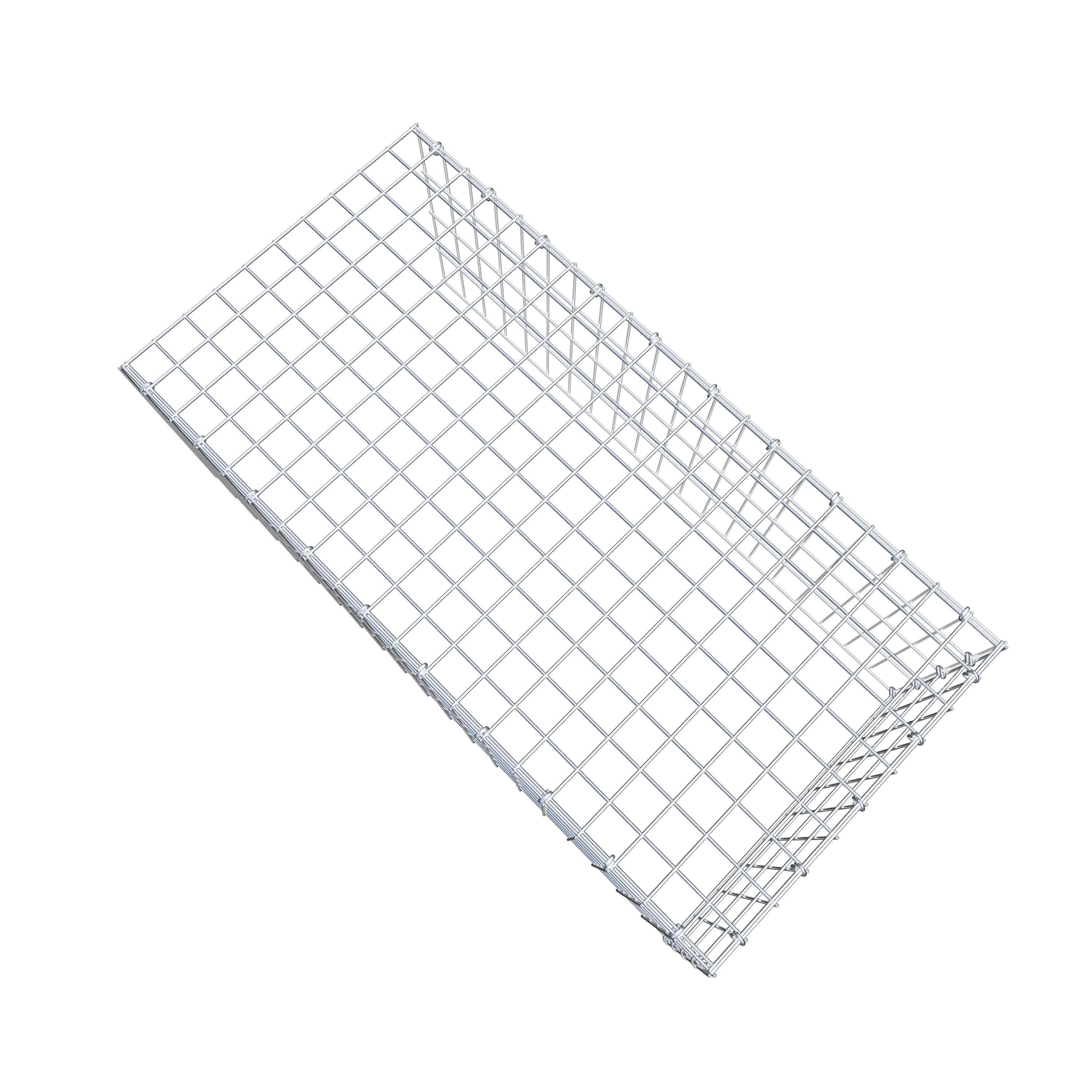 Mounted gabion type 4 100 cm x 40 cm x 50 cm (L x H x D), mesh size 5 cm x 10 cm, C-ring