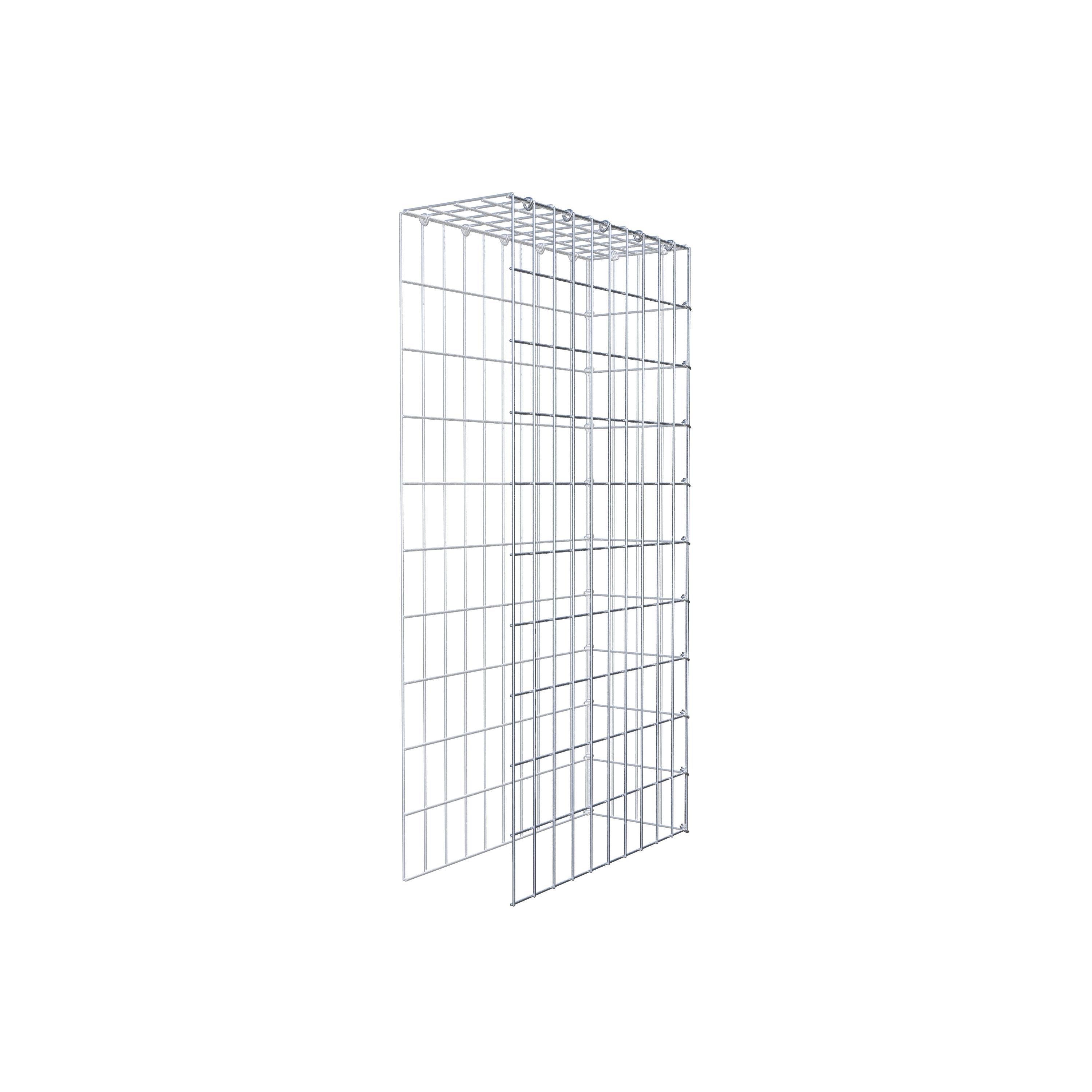 Monteret gabion type 4 100 cm x 50 cm x 20 cm (L x H x D), maskestørrelse 5 cm x 10 cm, C-ring