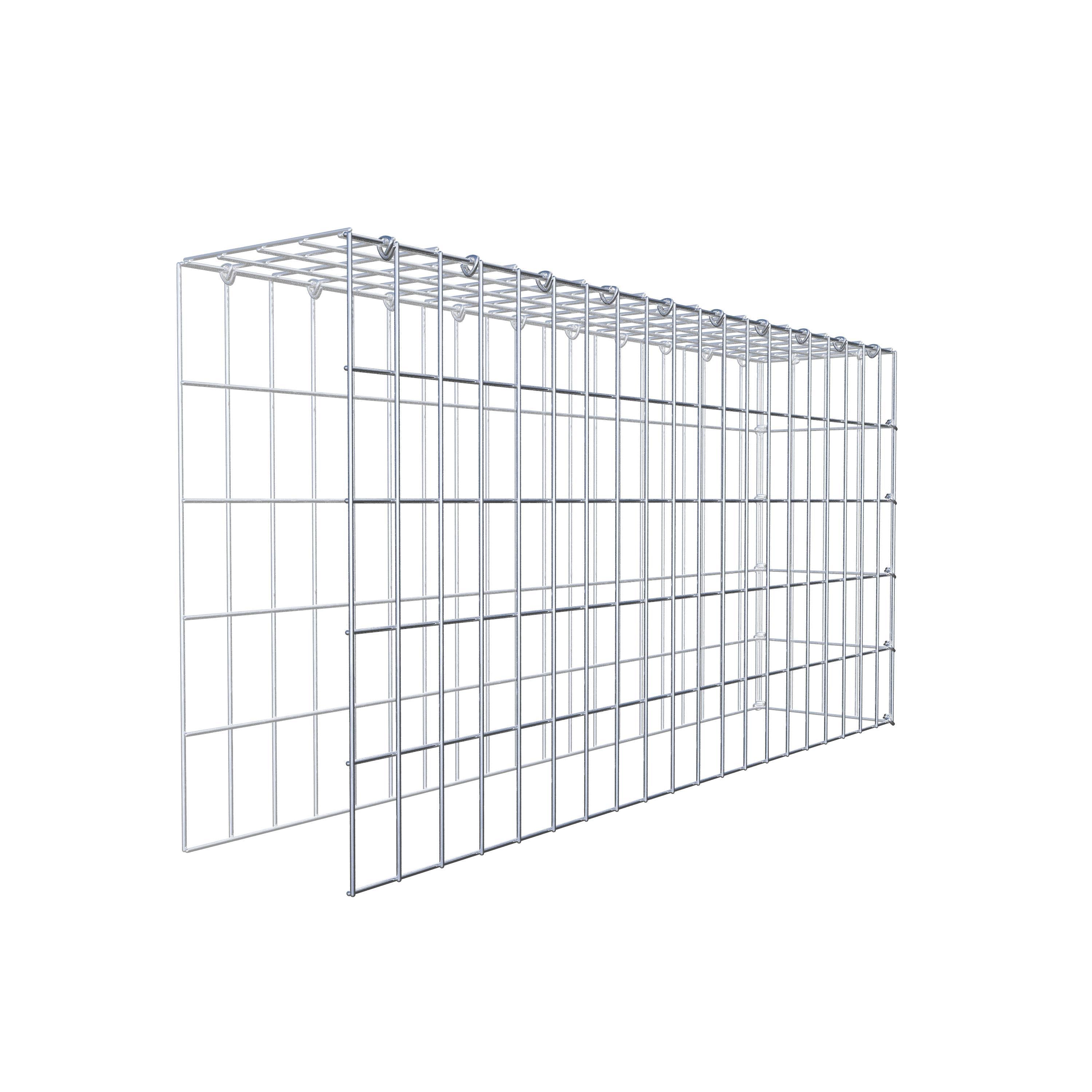 Monteret gabion type 4 100 cm x 50 cm x 20 cm (L x H x D), maskestørrelse 5 cm x 10 cm, C-ring