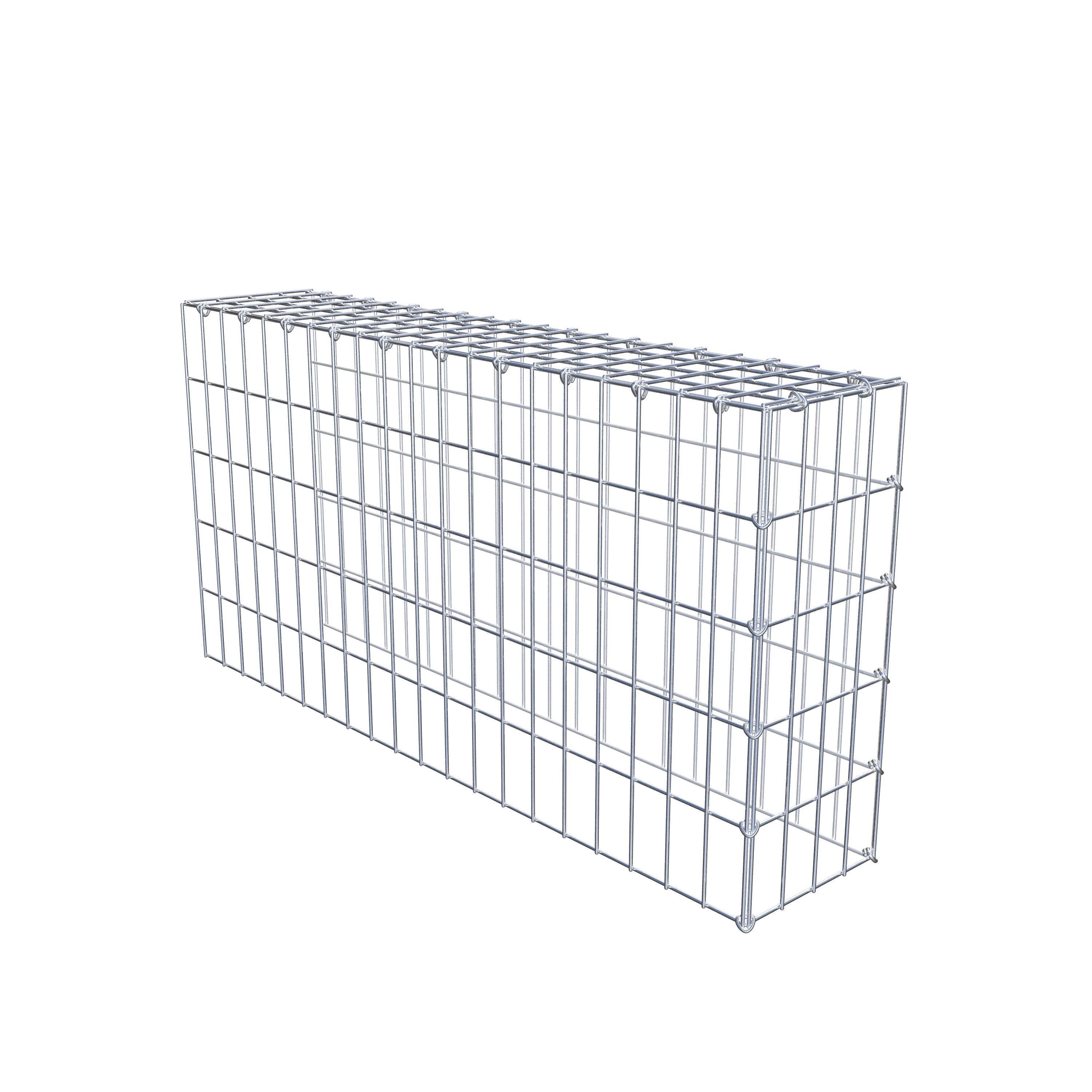 Mounted gabion type 4 100 cm x 50 cm x 20 cm (L x H x D), mesh size 5 cm x 10 cm, C-ring