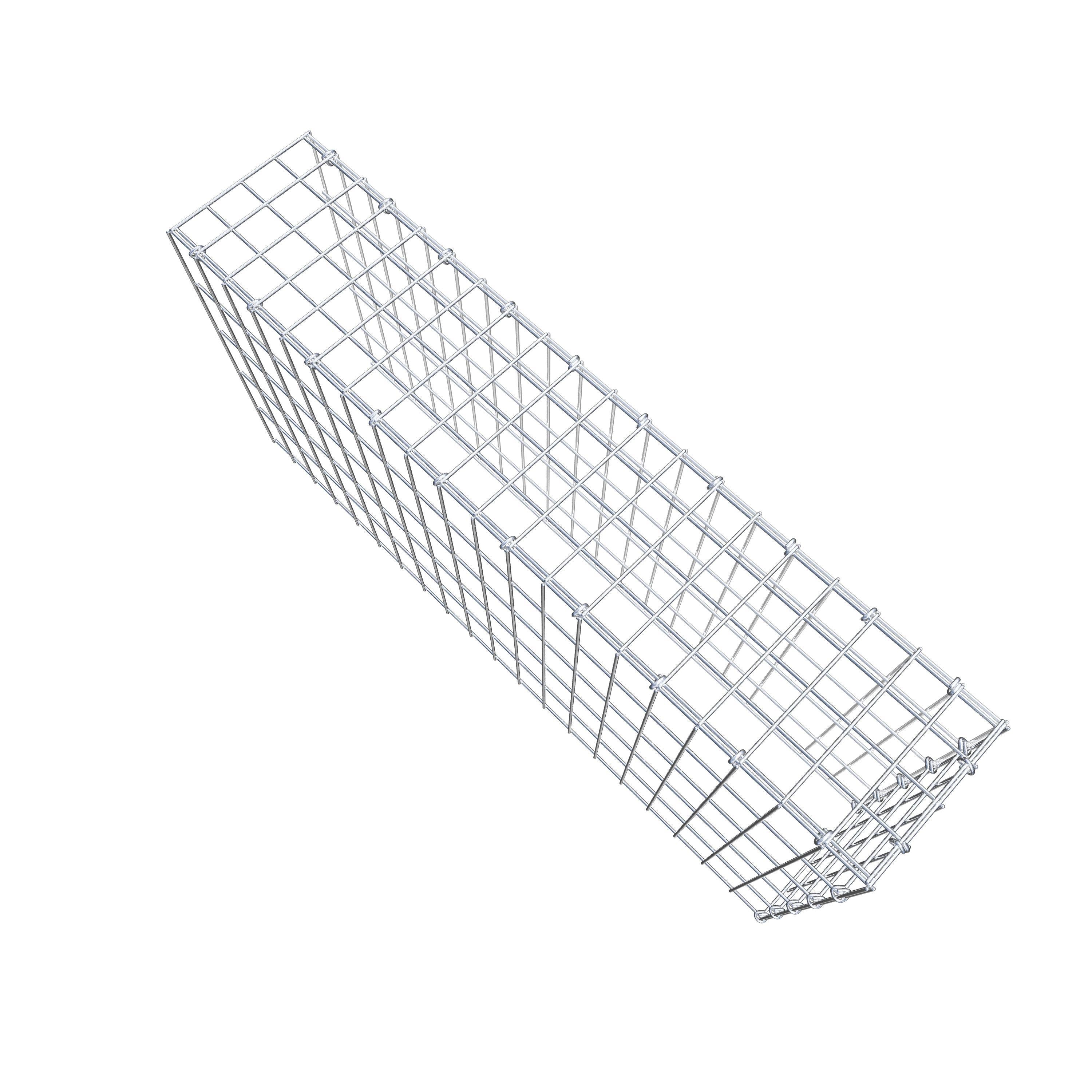 Monteret gabion type 4 100 cm x 50 cm x 20 cm (L x H x D), maskestørrelse 5 cm x 10 cm, C-ring