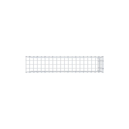 Mounted gabion type 4 100 cm x 50 cm x 20 cm (L x H x D), mesh size 5 cm x 10 cm, C-ring
