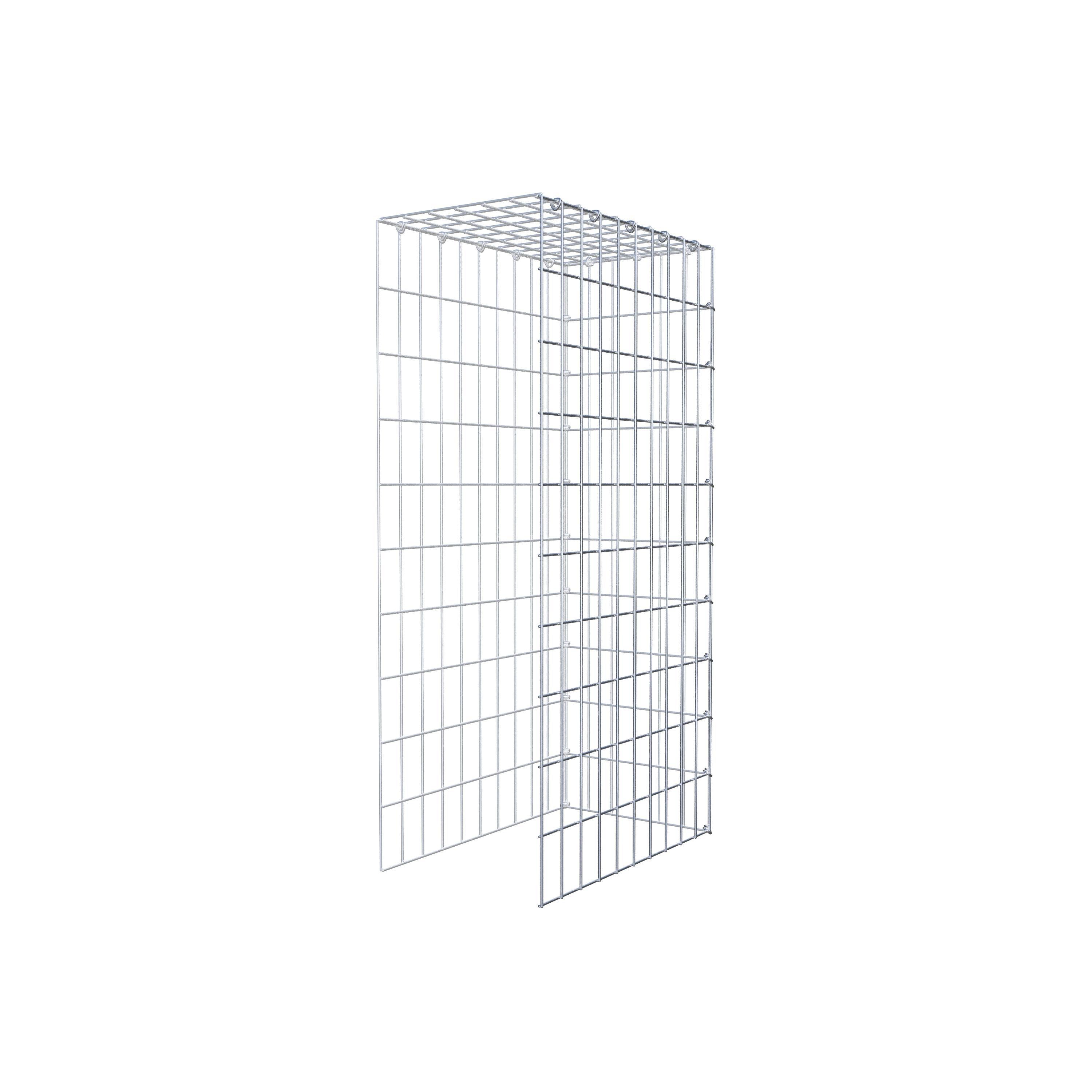 Mounted gabion type 4 100 cm x 50 cm x 30 cm (L x H x D), mesh size 5 cm x 10 cm, C-ring