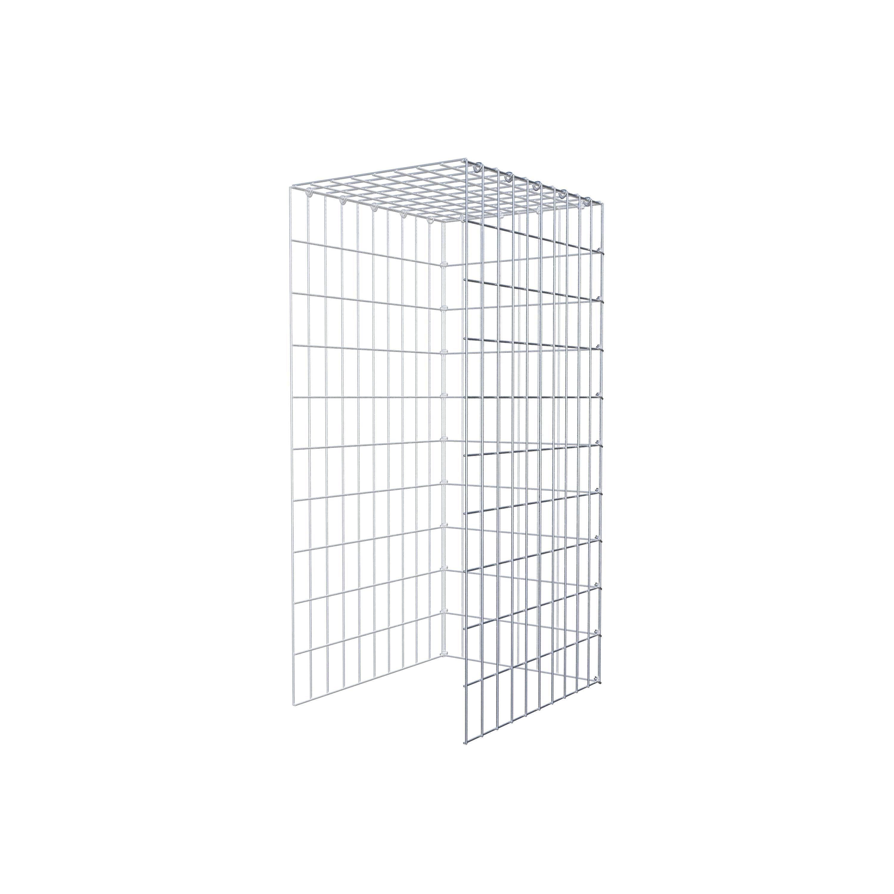 Monteret gabion type 4 100 cm x 50 cm x 40 cm (L x H x D), maskestørrelse 5 cm x 10 cm, C-ring