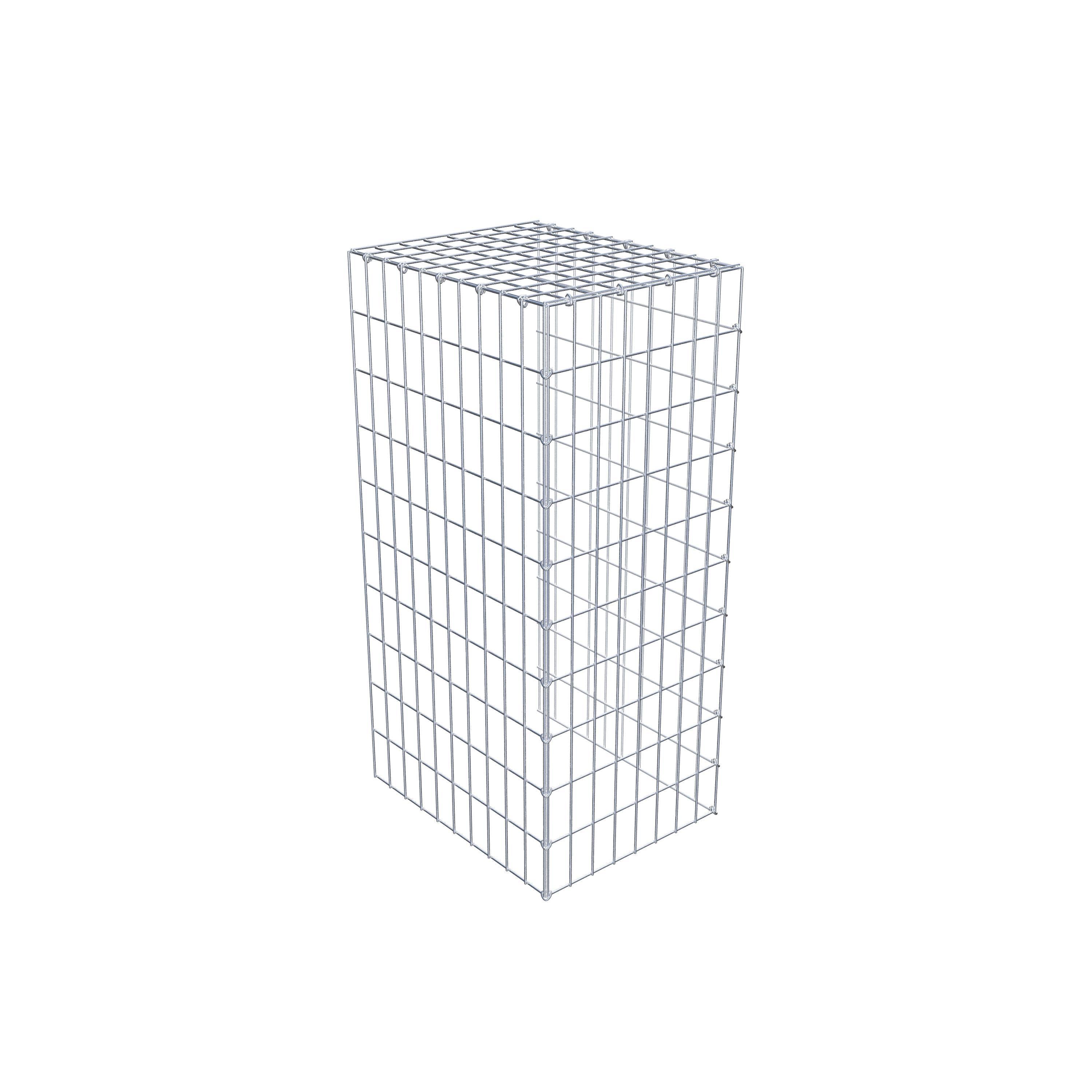 Monteret gabion type 4 100 cm x 50 cm x 40 cm (L x H x D), maskestørrelse 5 cm x 10 cm, C-ring