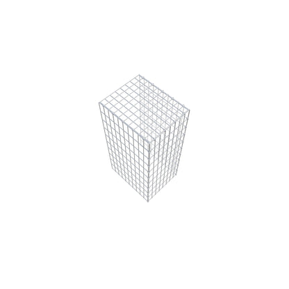 Gavión complementario de tipo 4 100 cm x 50 cm x 40 cm (largo x alto x fondo), malla 5 cm x 10 cm, anillo en C