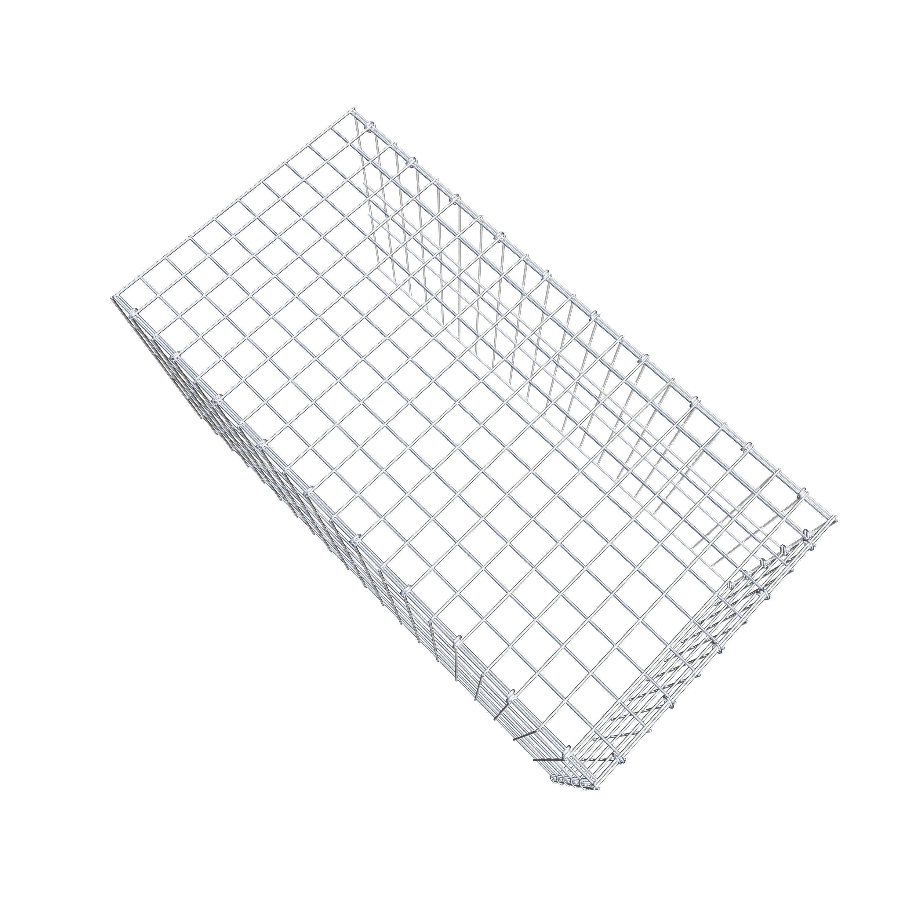 Monteret gabion type 4 100 cm x 50 cm x 50 cm (L x H x D), maskestørrelse 5 cm x 10 cm, C-ring