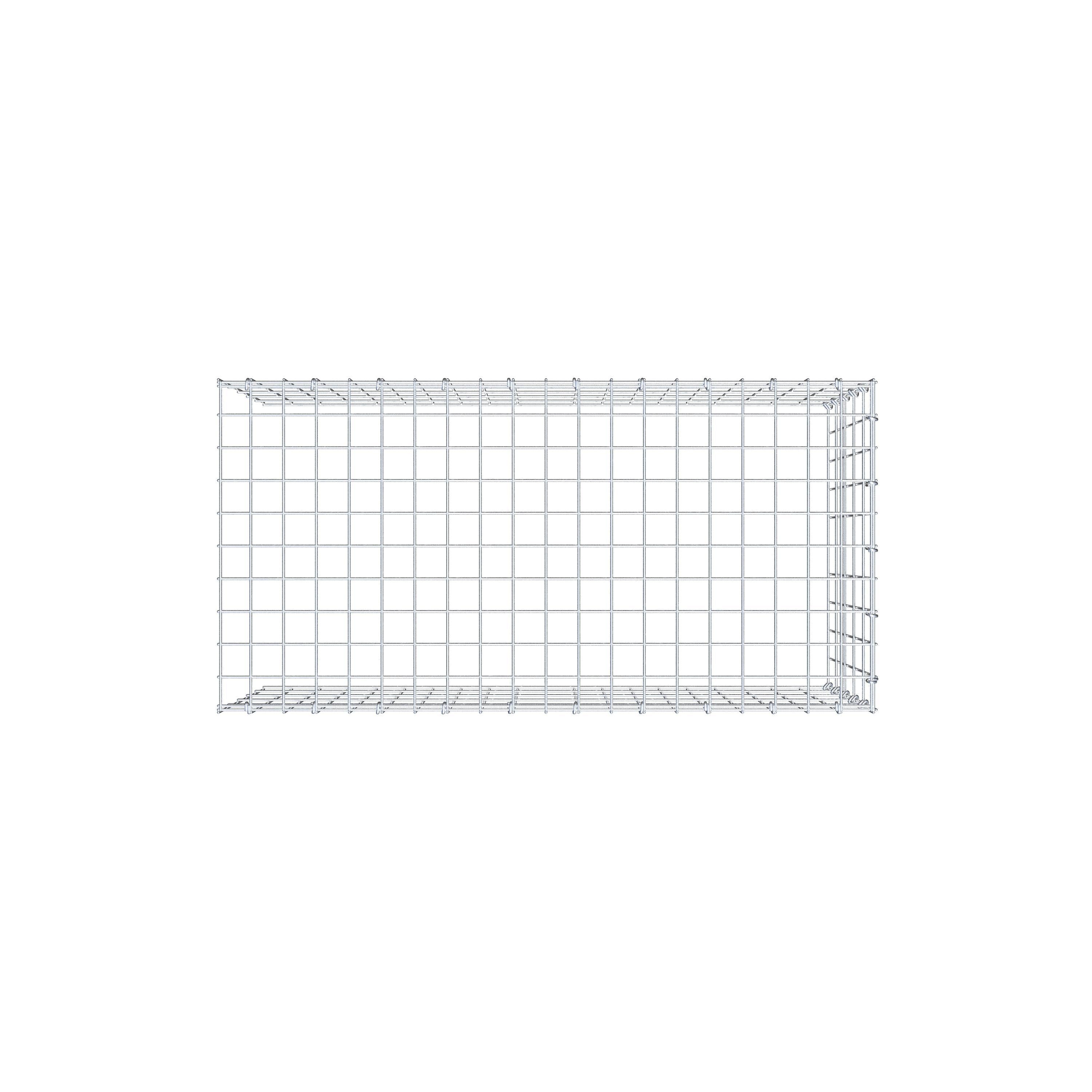 Mounted gabion type 4 100 cm x 50 cm x 50 cm (L x H x D), mesh size 5 cm x 10 cm, C-ring