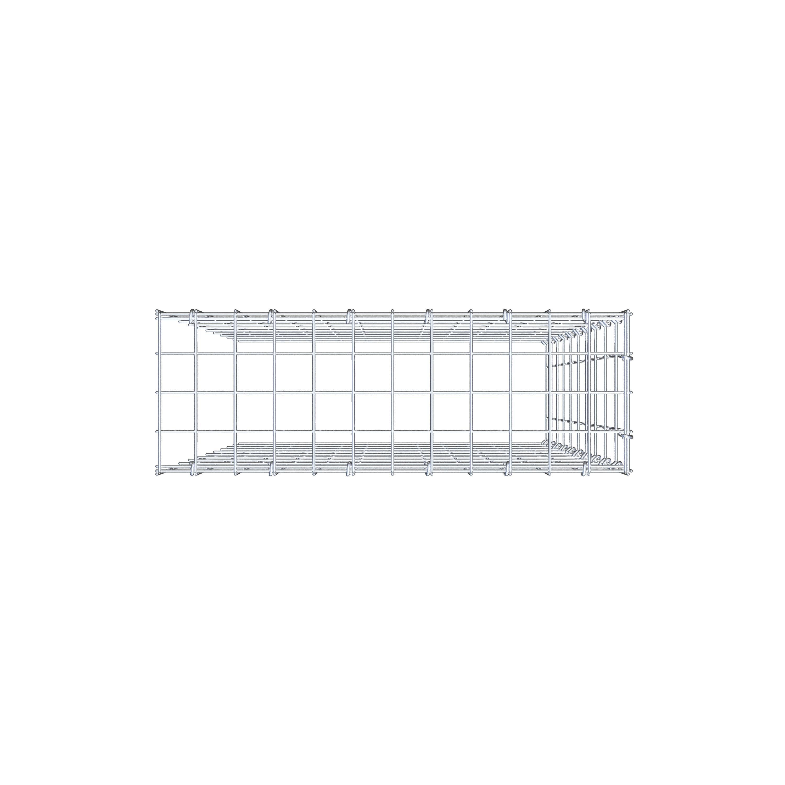 Mounted gabion type 4 100 cm x 60 cm x 20 cm (L x H x D), mesh size 5 cm x 10 cm, C-ring