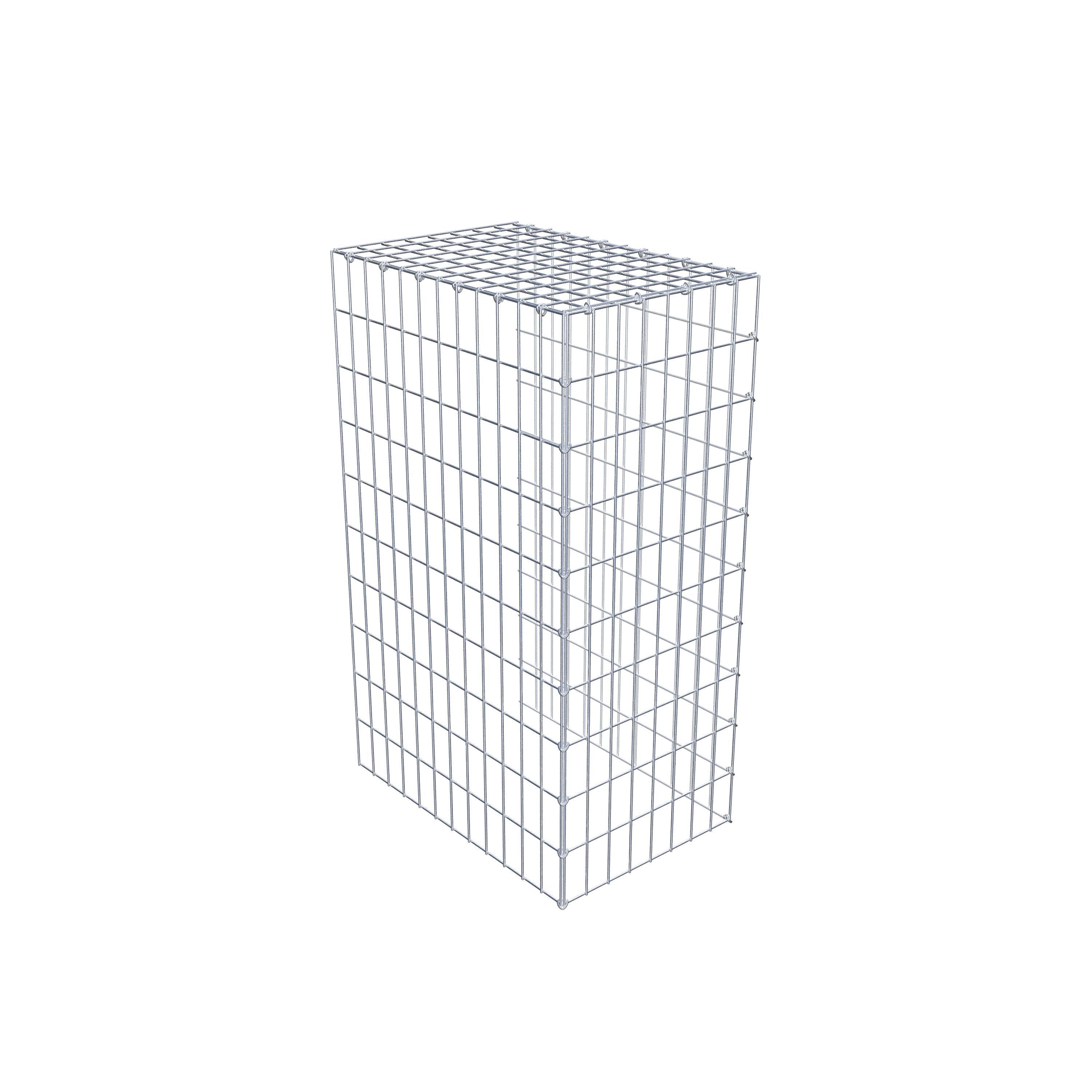 Mounted gabion type 4 100 cm x 60 cm x 40 cm (L x H x D), mesh size 5 cm x 10 cm, C-ring