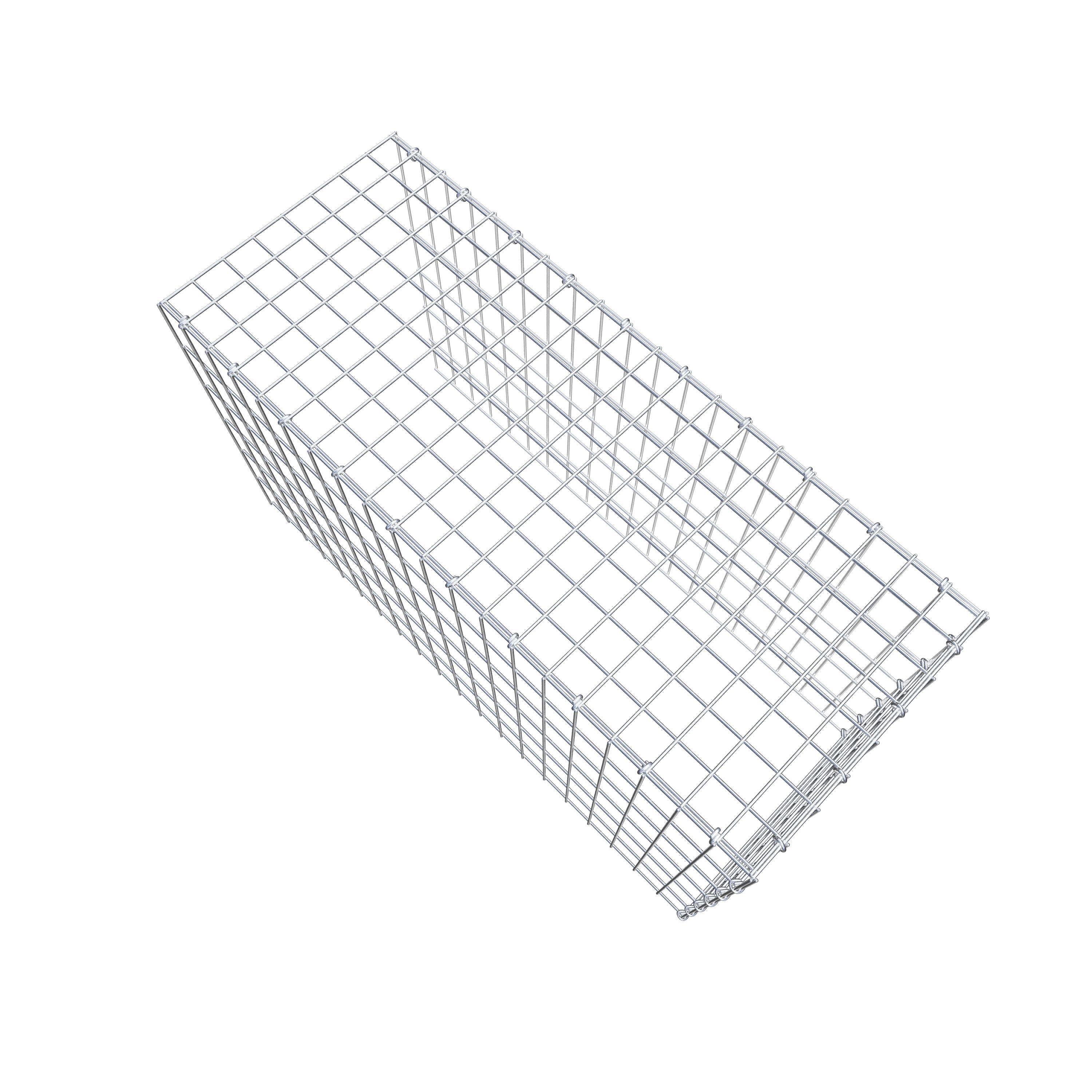 Mounted gabion type 4 100 cm x 60 cm x 40 cm (L x H x D), mesh size 5 cm x 10 cm, C-ring