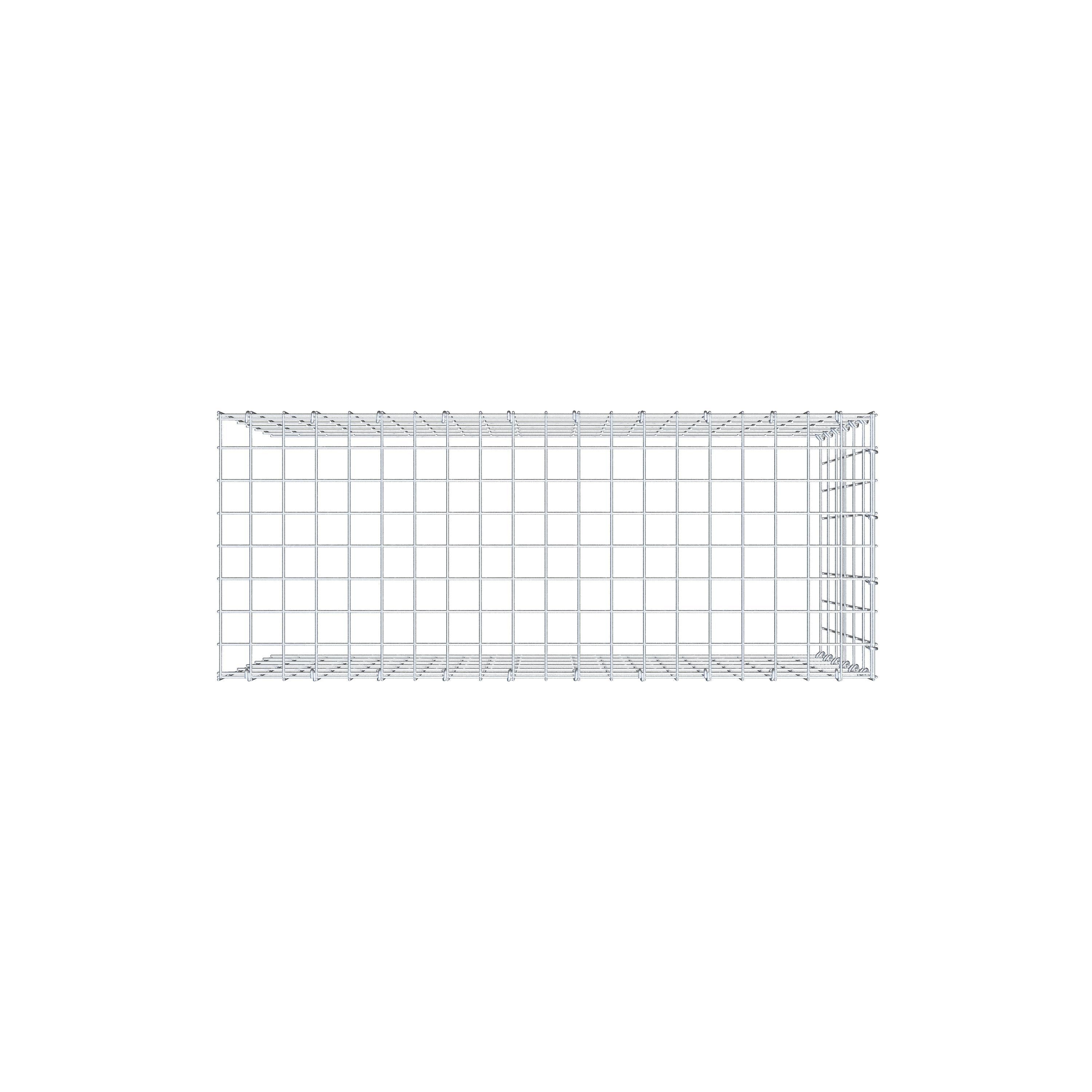 Mounted gabion type 4 100 cm x 60 cm x 40 cm (L x H x D), mesh size 5 cm x 10 cm, C-ring