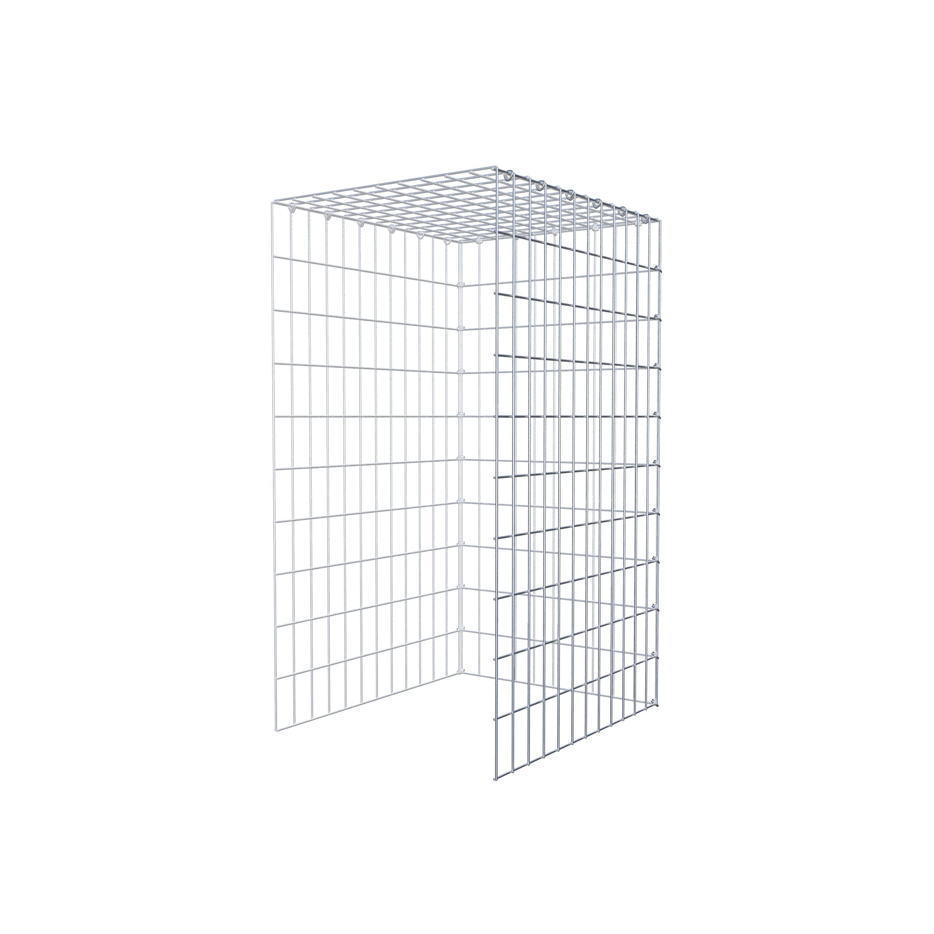 Mounted gabion type 4 100 cm x 60 cm x 50 cm (L x H x D), mesh size 5 cm x 10 cm, C-ring