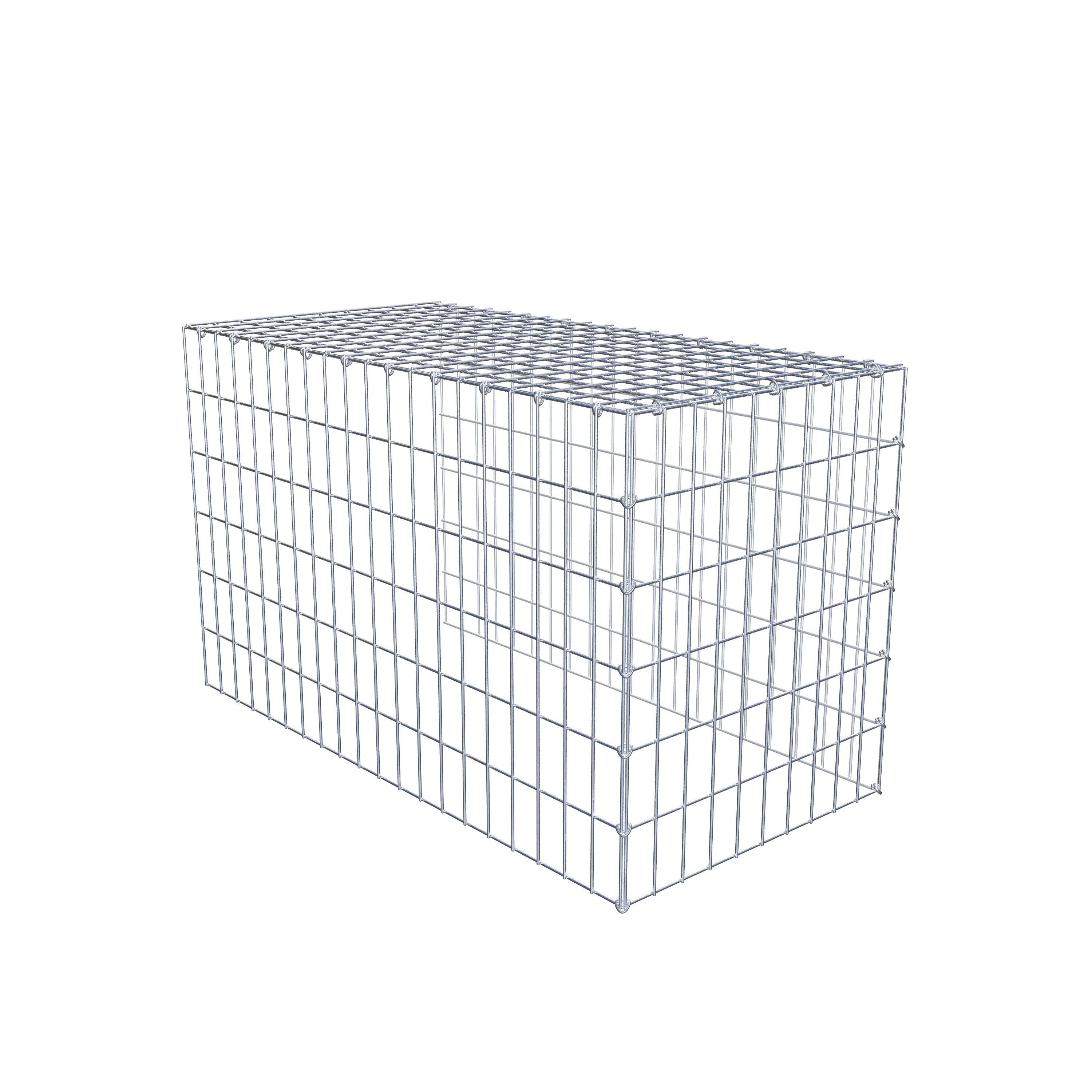 Mounted gabion type 4 100 cm x 60 cm x 50 cm (L x H x D), mesh size 5 cm x 10 cm, C-ring