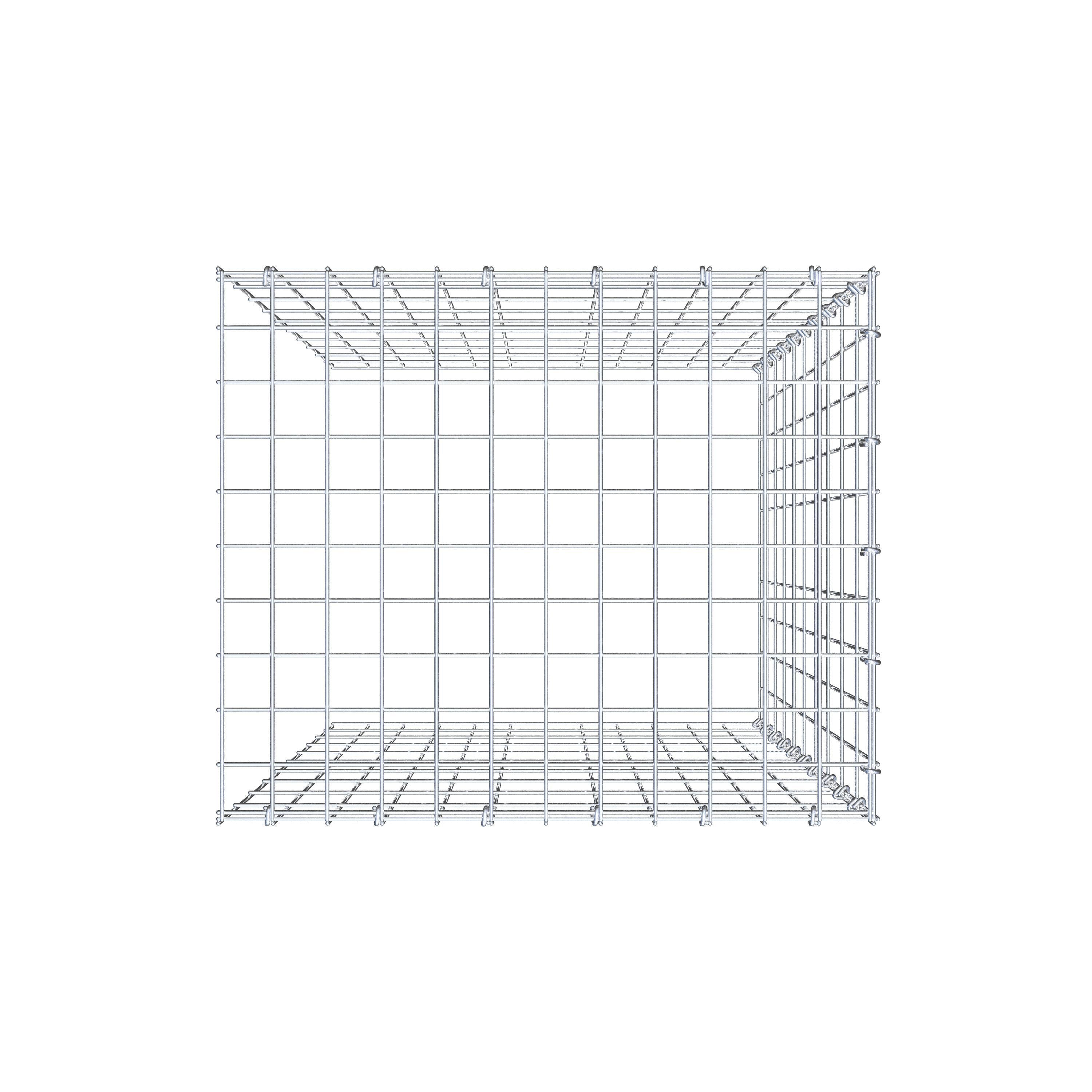 Type 4 oplegkorf 100 cm x 60 cm x 50 cm (L x H x D), maaswijdte 5 cm x 10 cm, C-ring