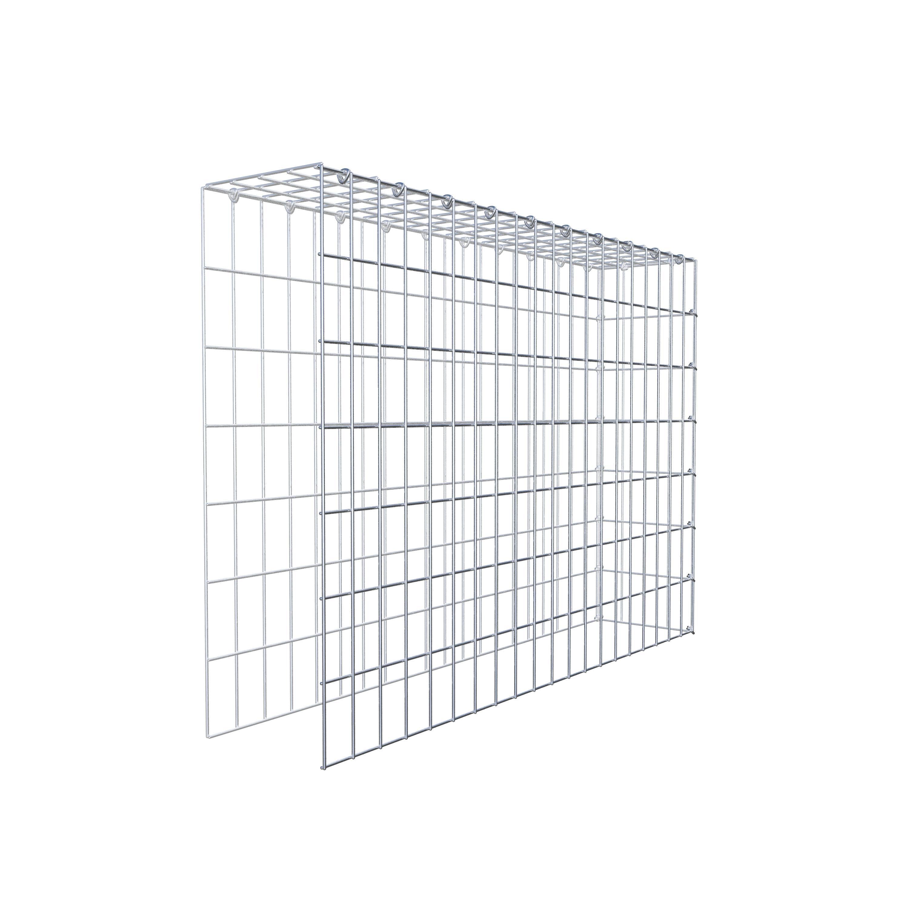 Mounted gabion type 4 100 cm x 70 cm x 20 cm (L x H x D), mesh size 5 cm x 10 cm, C-ring