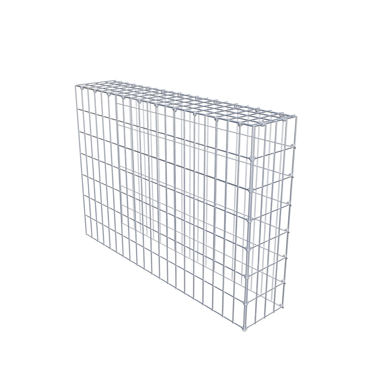Monteret gabion type 4 100 cm x 70 cm x 20 cm (L x H x D), maskestørrelse 5 cm x 10 cm, C-ring