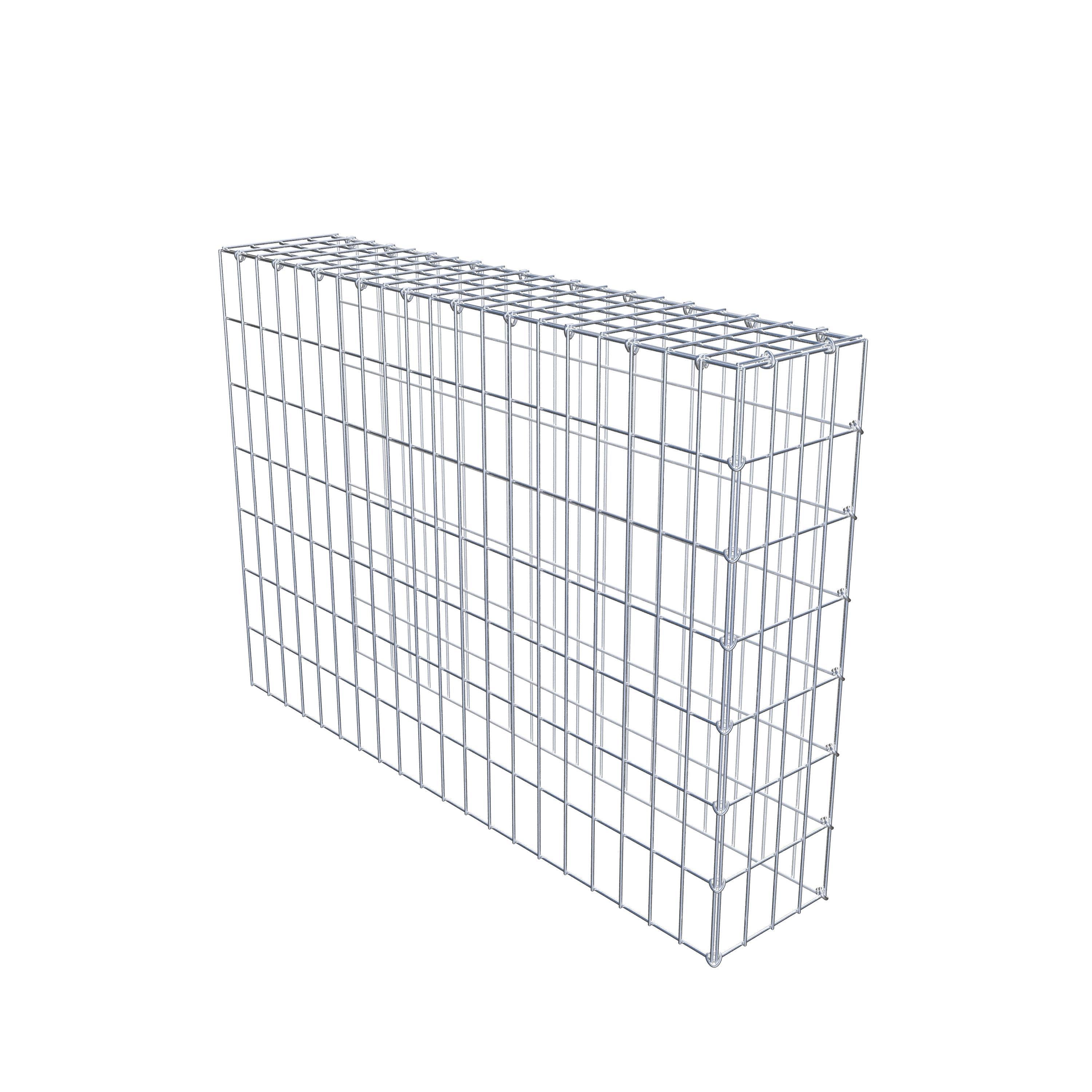 Mounted gabion type 4 100 cm x 70 cm x 20 cm (L x H x D), mesh size 5 cm x 10 cm, C-ring