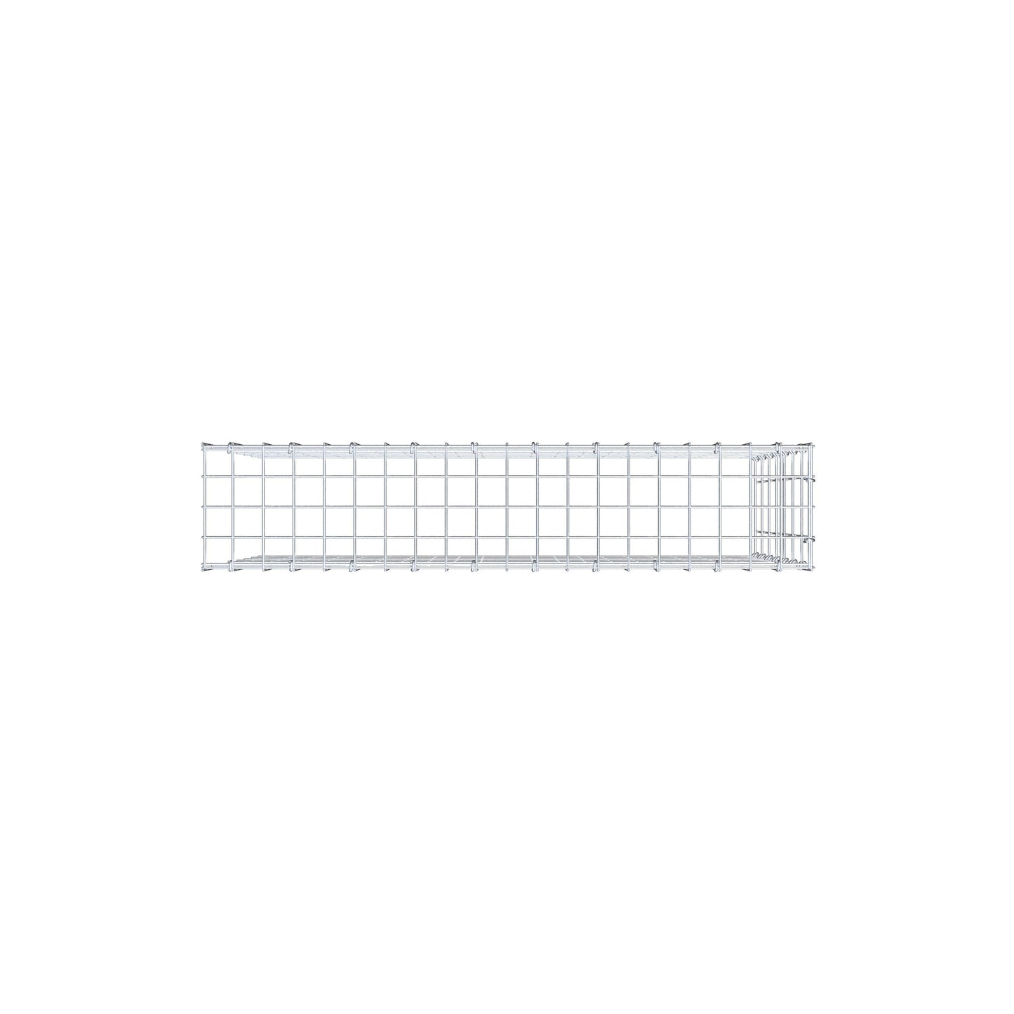 Monteret gabion type 4 100 cm x 70 cm x 20 cm (L x H x D), maskestørrelse 5 cm x 10 cm, C-ring