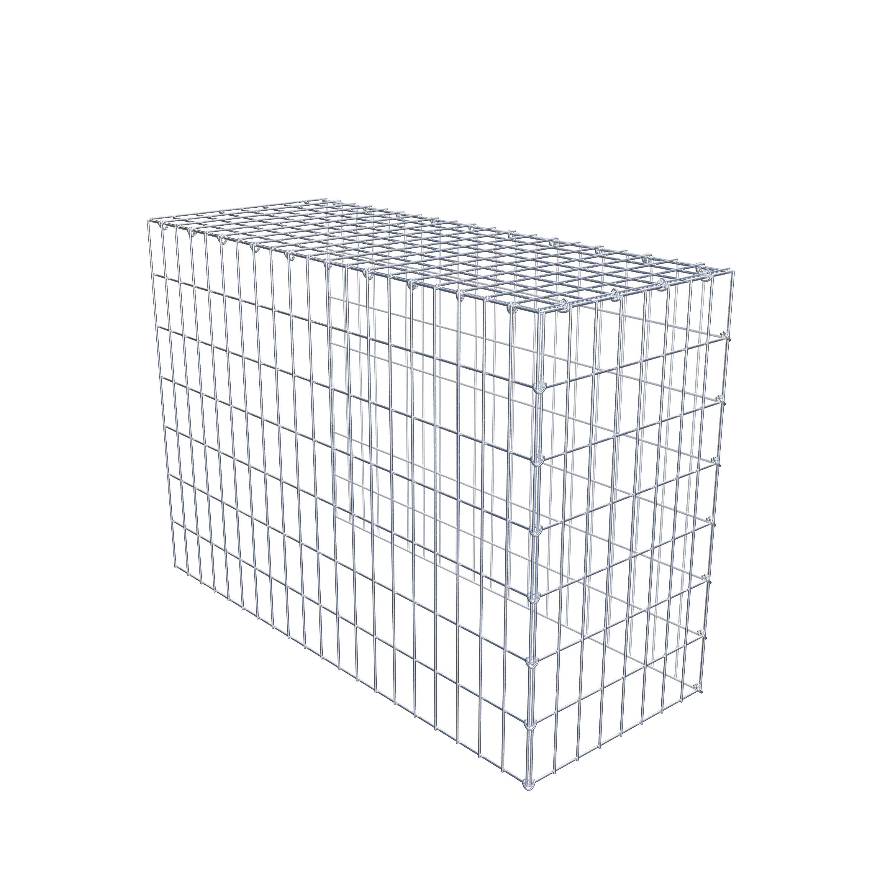 Mounted gabion type 4 100 cm x 70 cm x 40 cm (L x H x D), mesh size 5 cm x 10 cm, C-ring