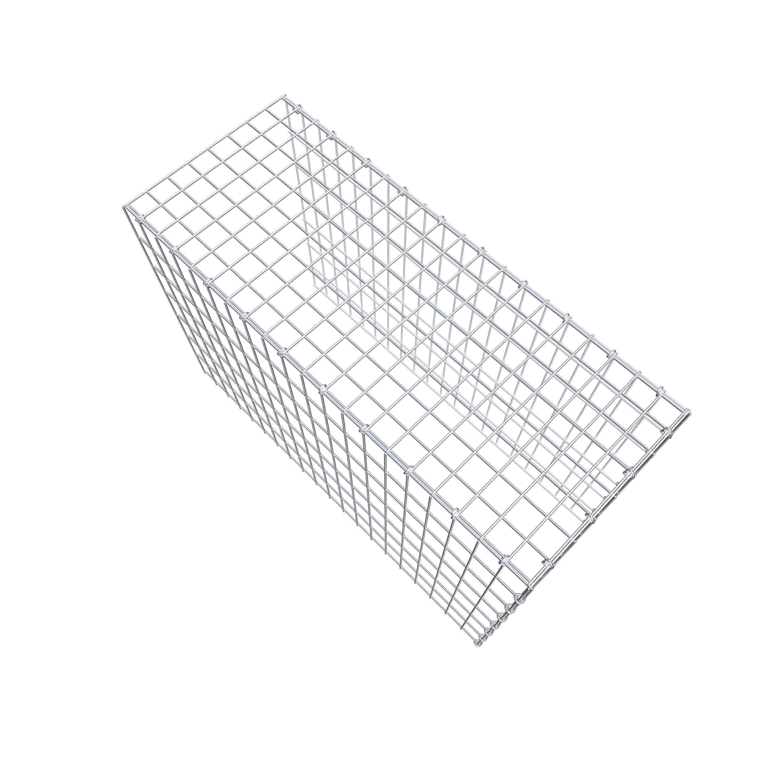 Monteret gabion type 4 100 cm x 70 cm x 40 cm (L x H x D), maskestørrelse 5 cm x 10 cm, C-ring