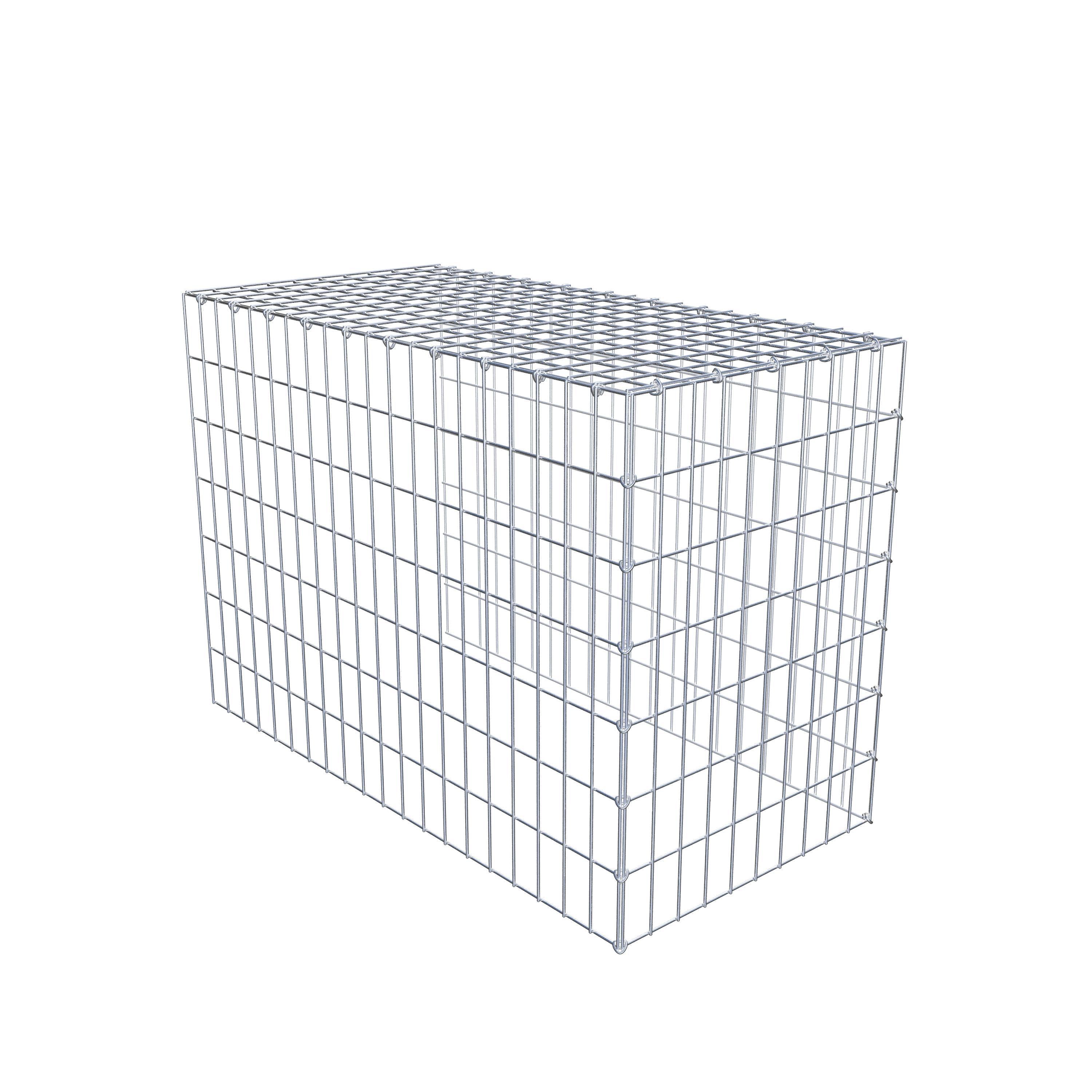 Mounted gabion type 4 100 cm x 70 cm x 50 cm (L x H x D), mesh size 5 cm x 10 cm, C-ring