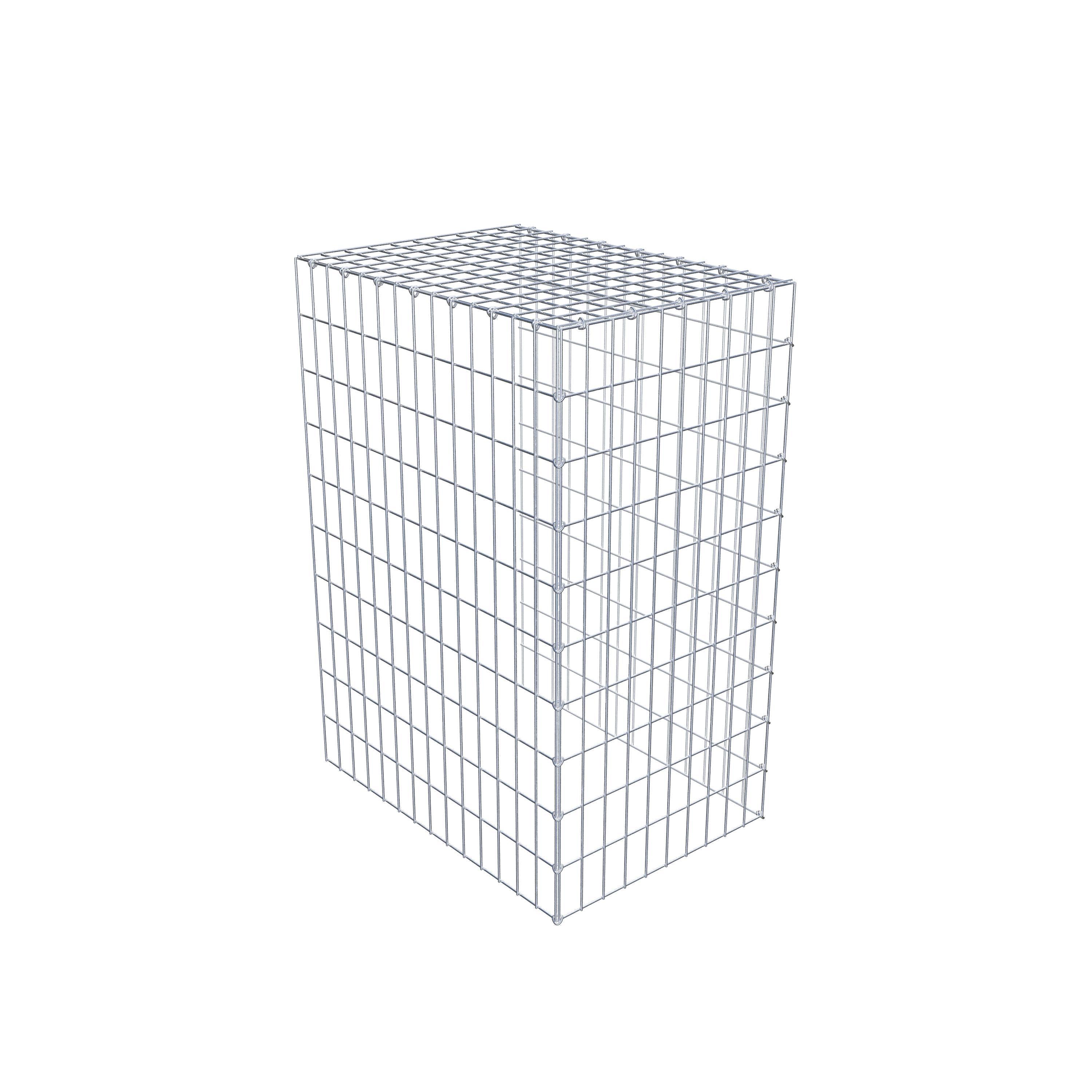 Monteret gabion type 4 100 cm x 70 cm x 50 cm (L x H x D), maskestørrelse 5 cm x 10 cm, C-ring