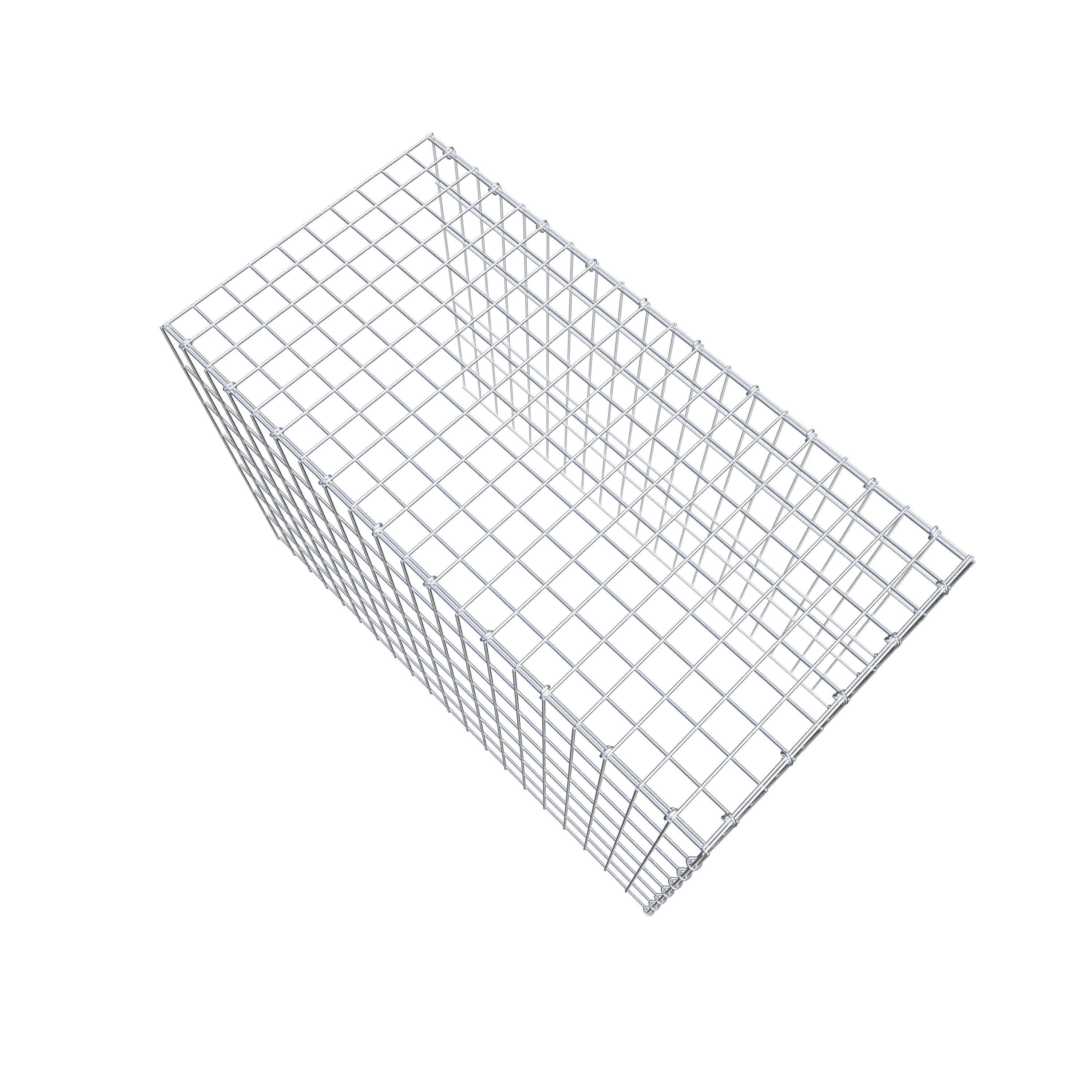 Mounted gabion type 4 100 cm x 70 cm x 50 cm (L x H x D), mesh size 5 cm x 10 cm, C-ring