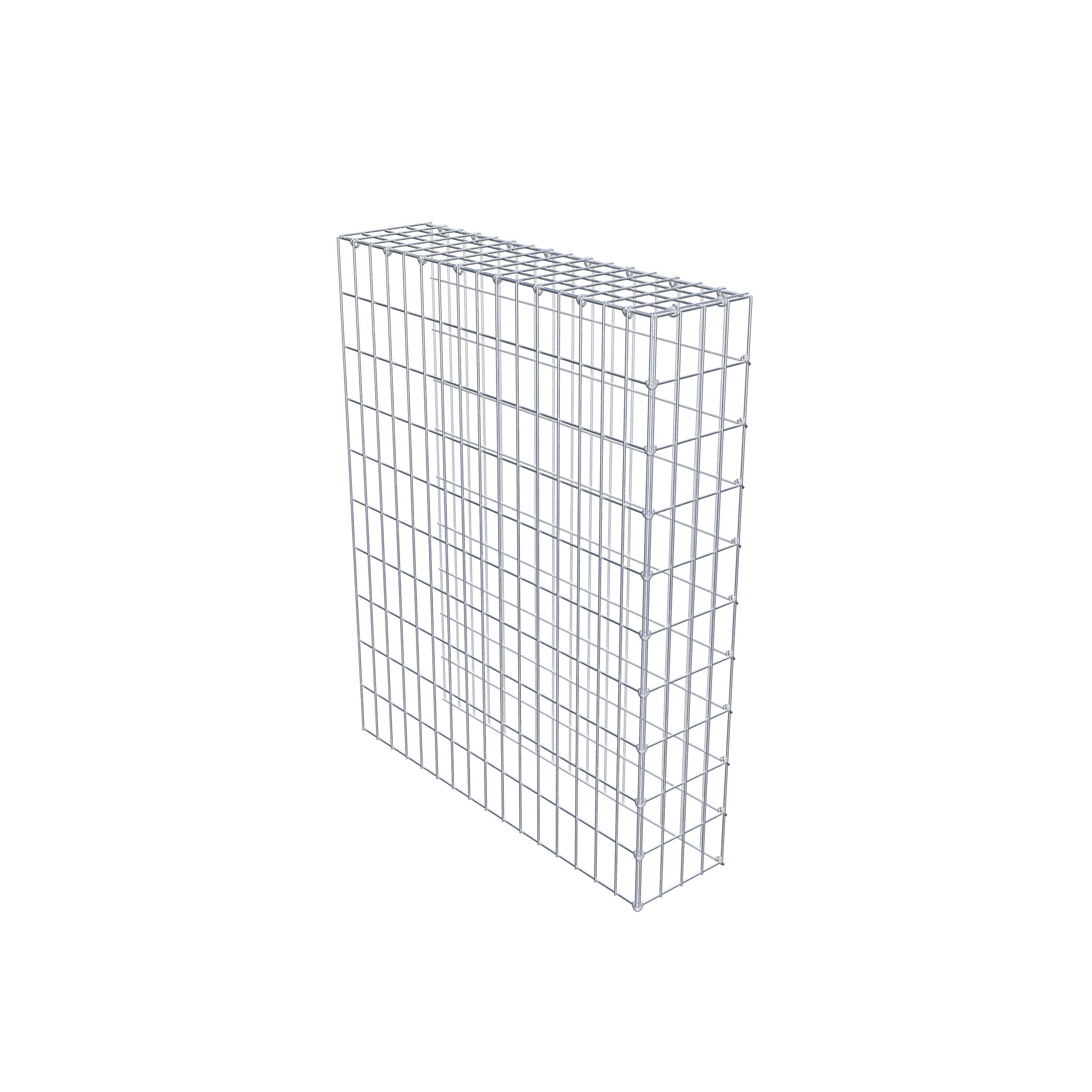 Mounted gabion type 4 100 cm x 80 cm x 20 cm (L x H x D), mesh size 5 cm x 10 cm, C-ring