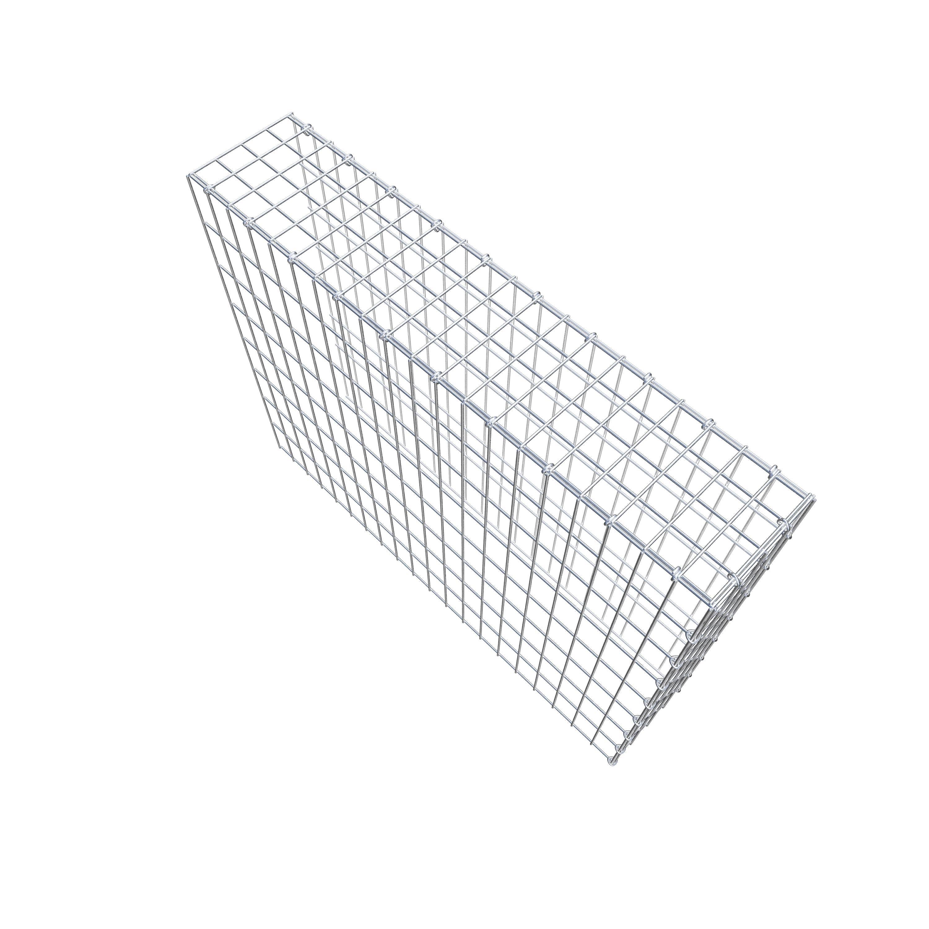 Mounted gabion type 4 100 cm x 80 cm x 20 cm (L x H x D), mesh size 5 cm x 10 cm, C-ring