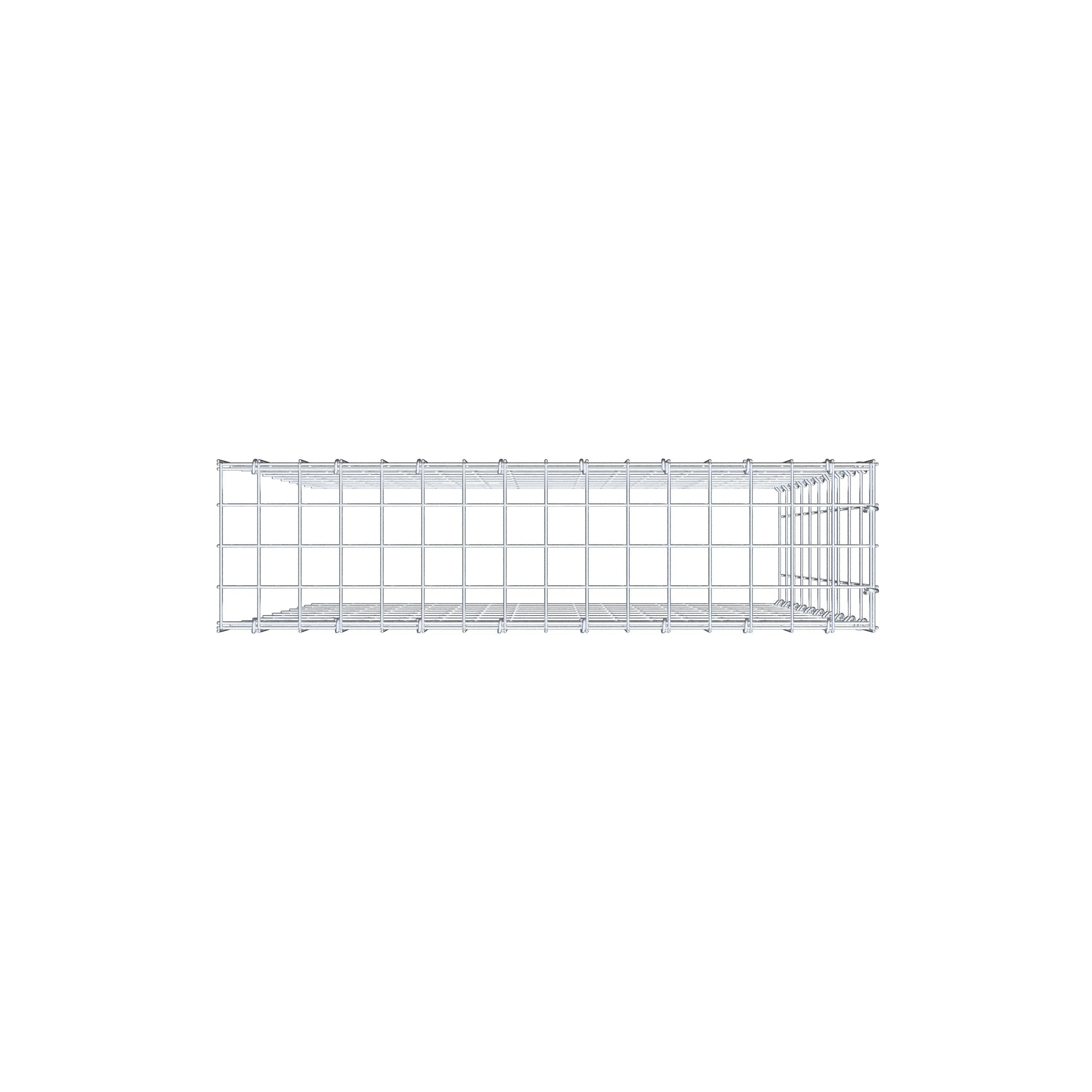 Mounted gabion type 4 100 cm x 80 cm x 20 cm (L x H x D), mesh size 5 cm x 10 cm, C-ring